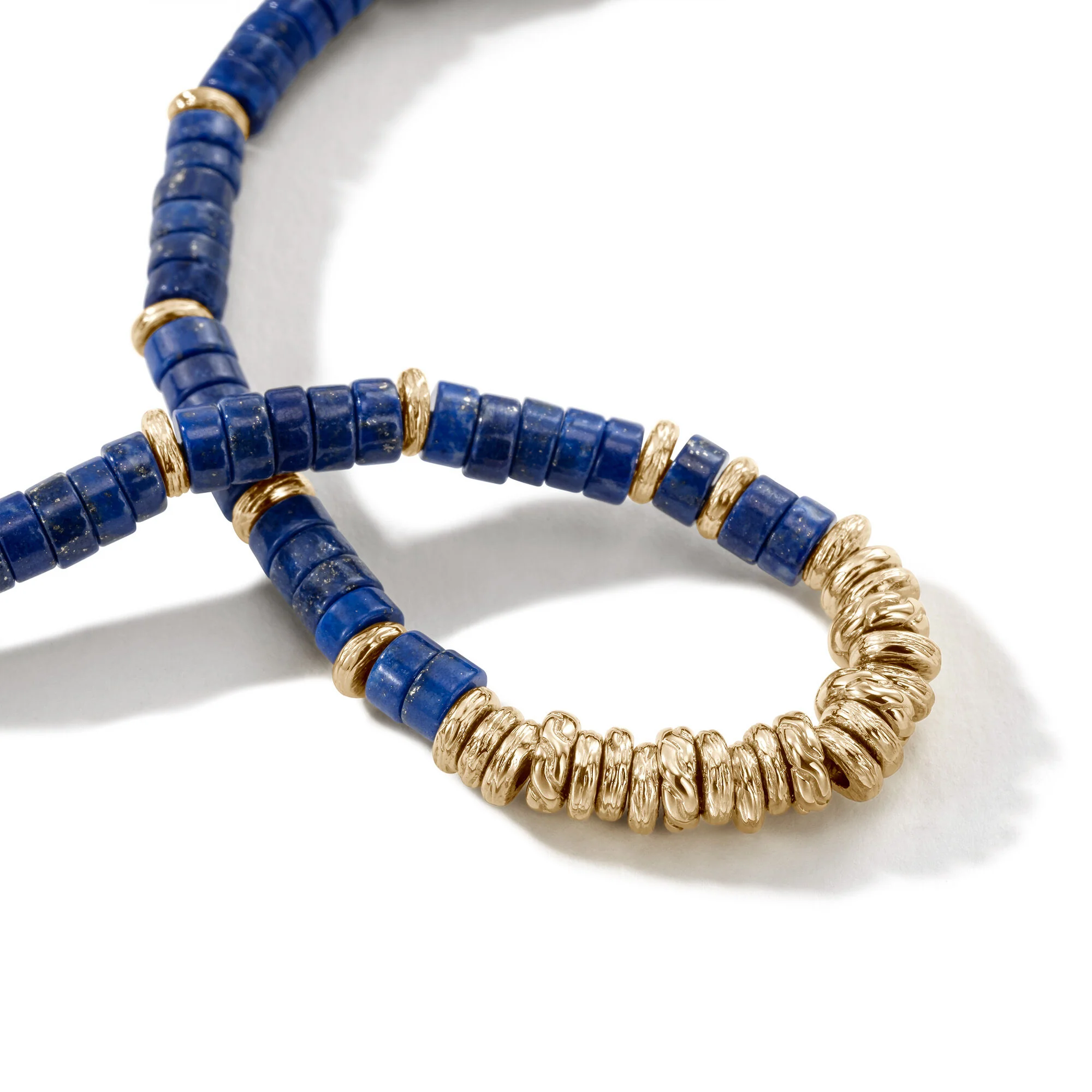 John Hardy Heishi 14K Yellow Gold Bracelet with Lapis Lazuli - Image 3