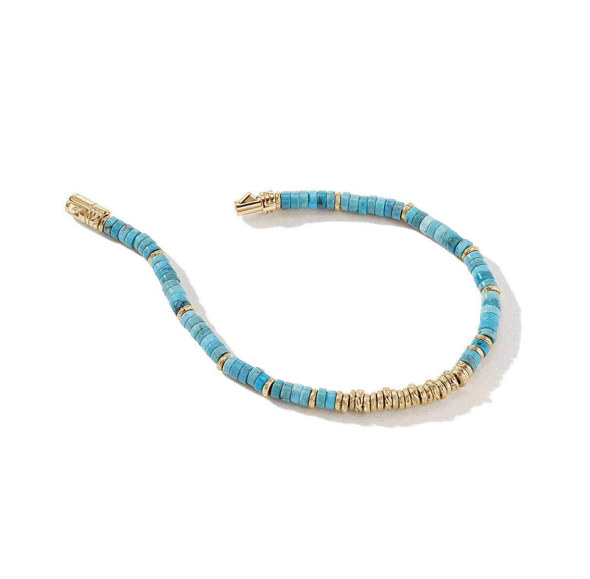 John Hardy Heishi 14K Yellow Gold Bracelet with Turquoise - Image 2