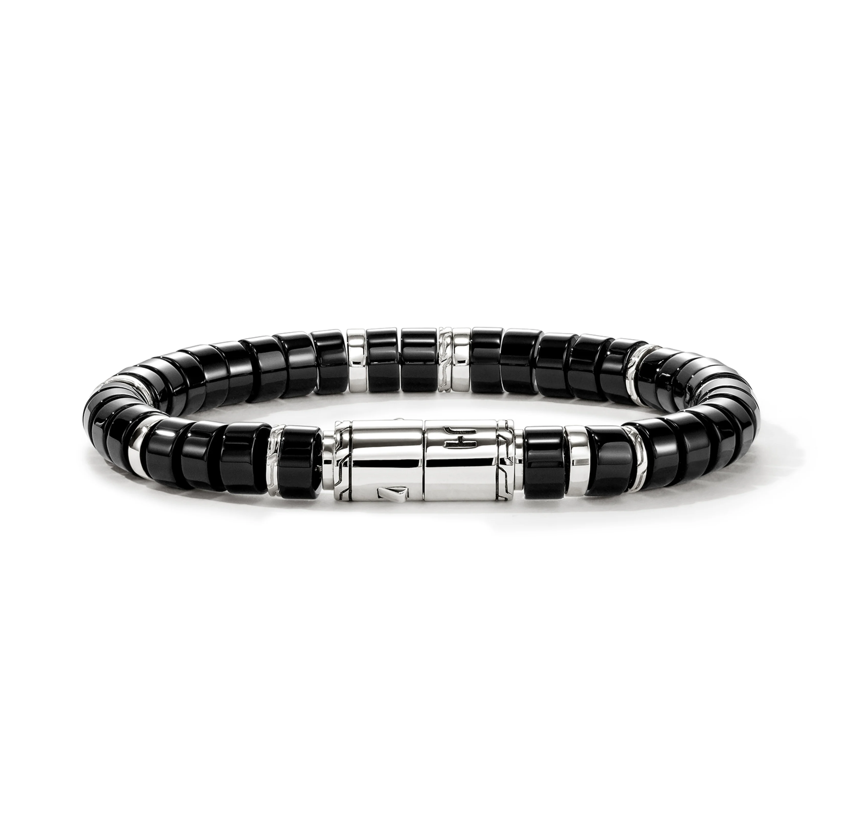 John Hardy Heishi Sterling Silver Black Onyx Bracelet, 8mm