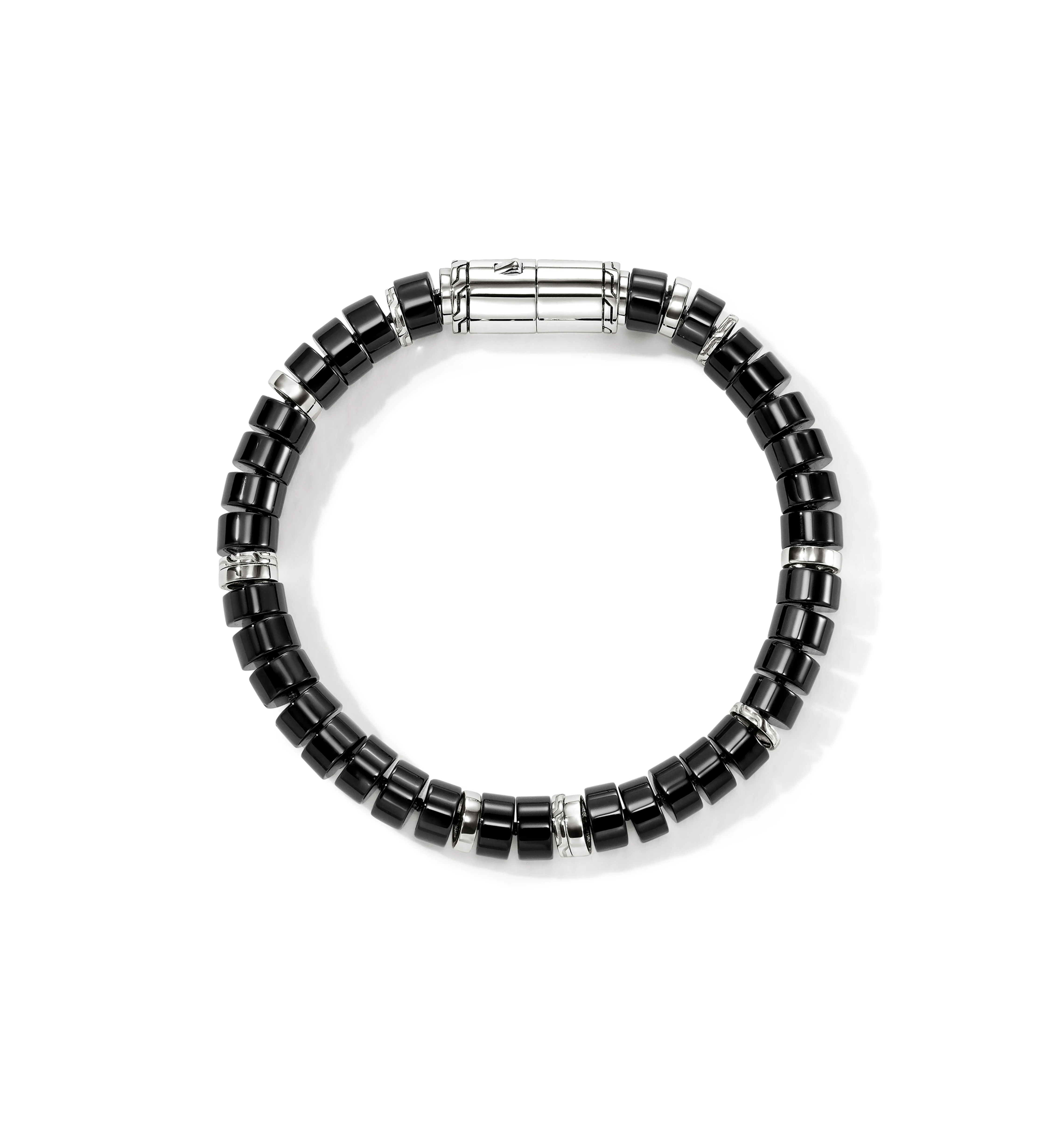 John Hardy Heishi Sterling Silver Black Onyx Bracelet, 8mm - Image 2