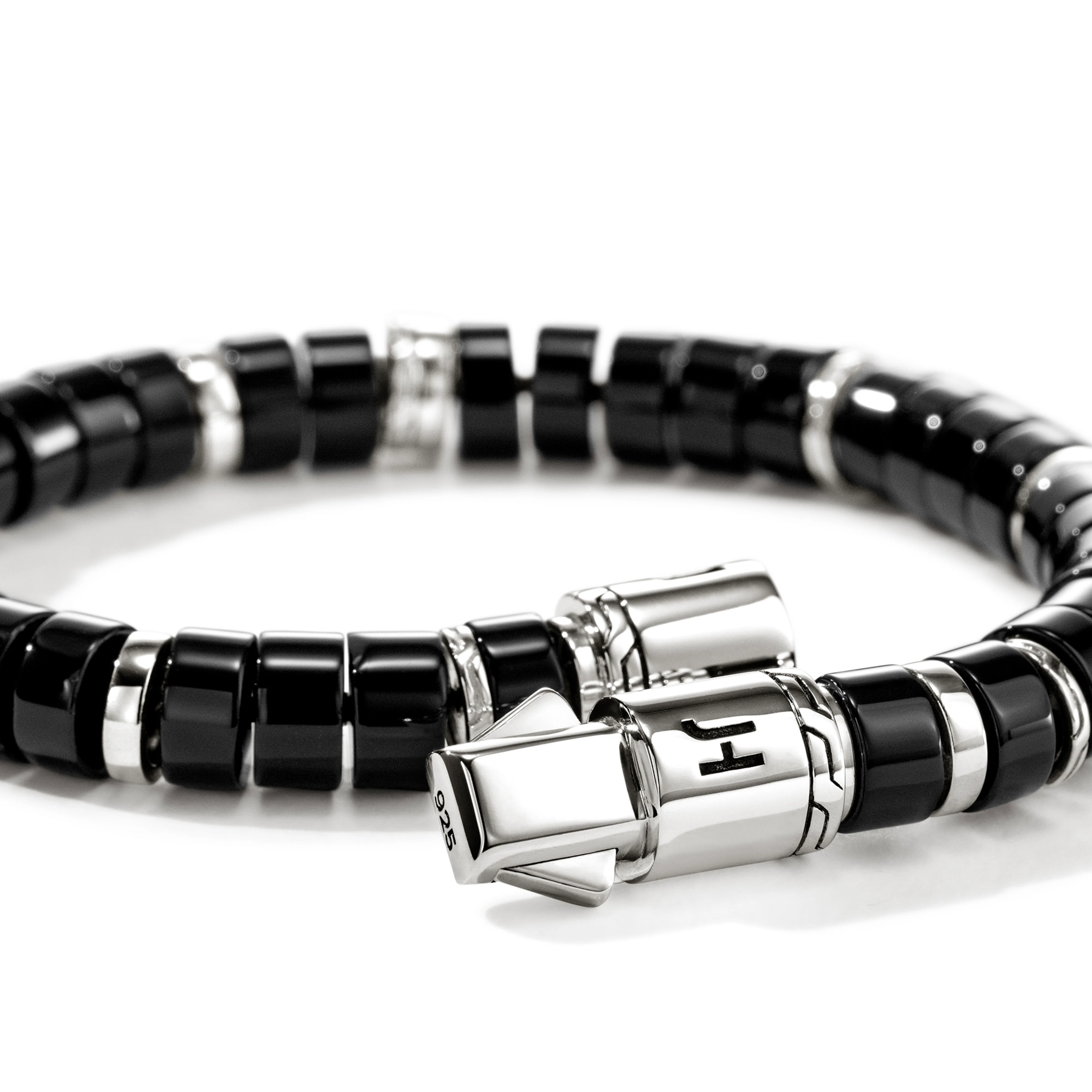 John Hardy Heishi Sterling Silver Black Onyx Bracelet, 8mm - Image 3