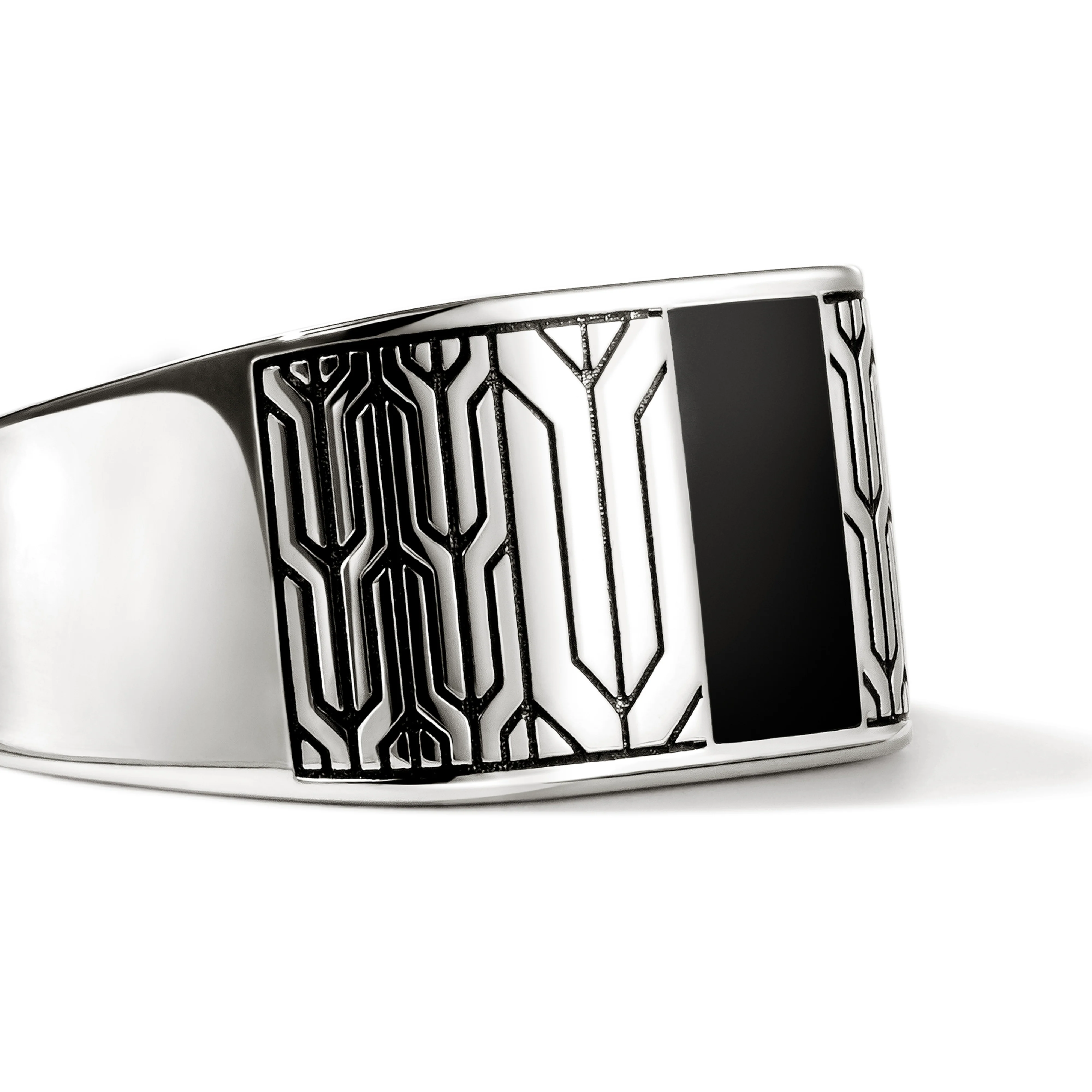 John Hardy Icon 50 Sterling Silver Signet Ring with Black Onyx - Image 4