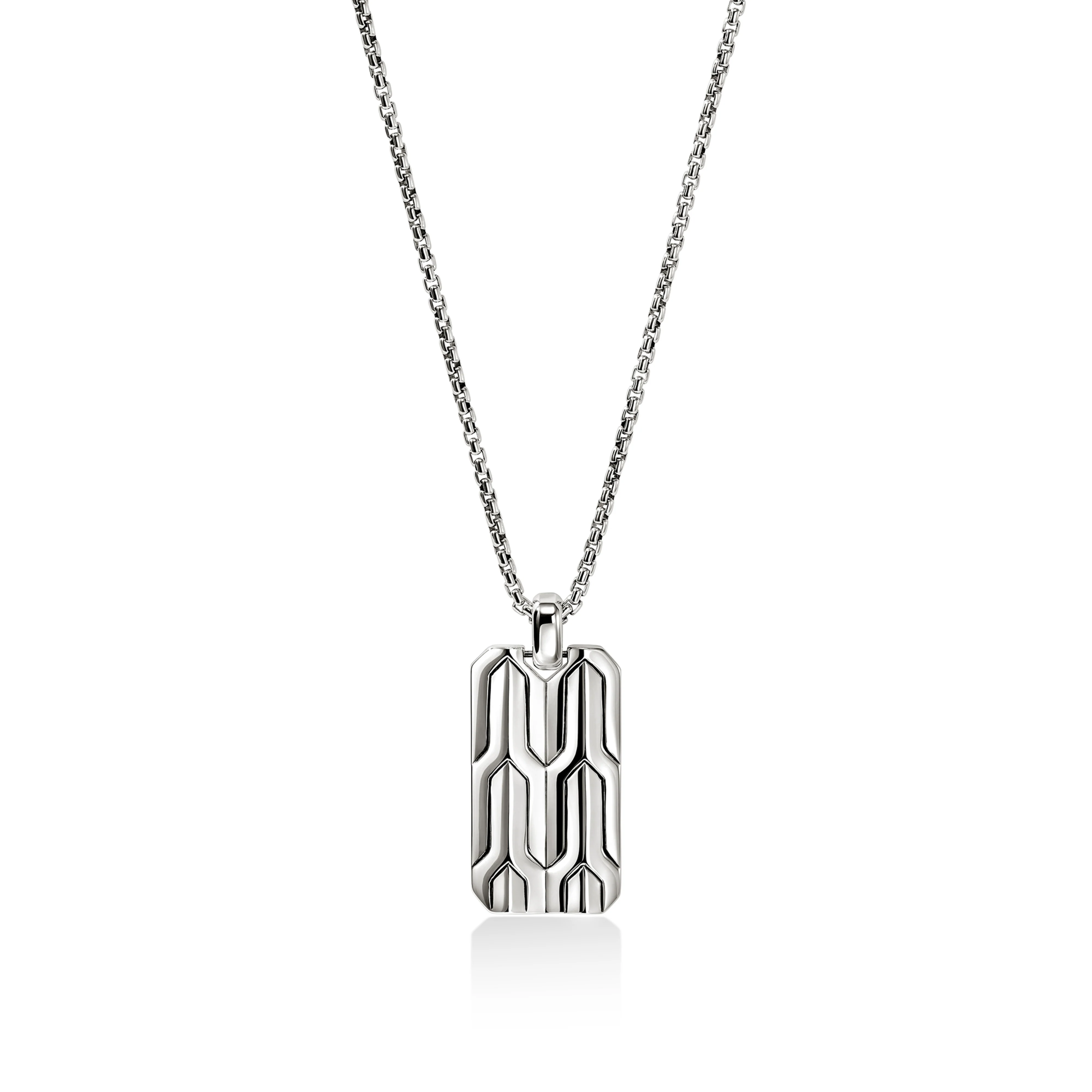 John Hardy Icon 50 Sterling Silver Tag Necklace