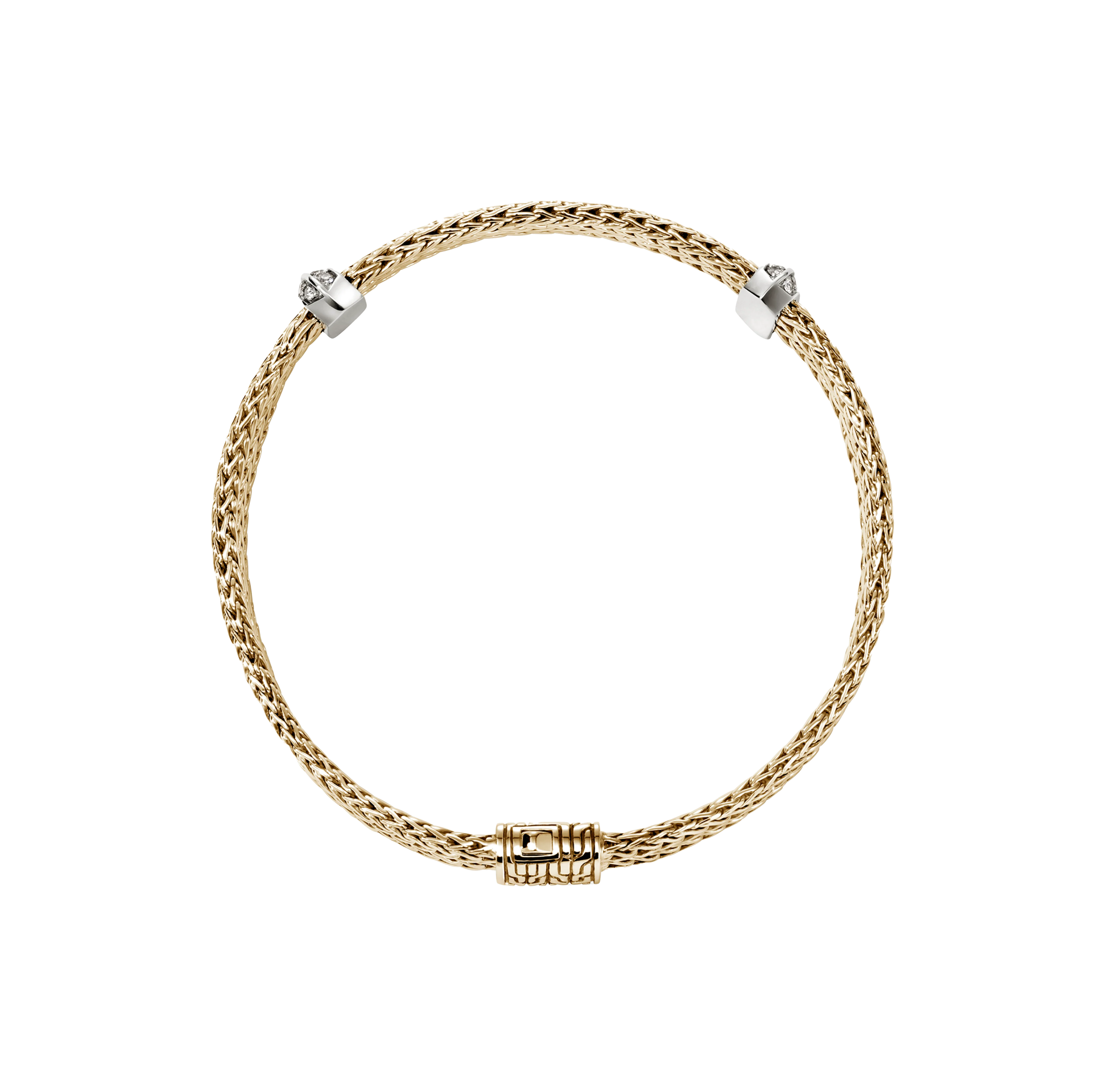 John Hardy Icon Link Mixed Metals Diamond Bracelet, 6mm - Image 2