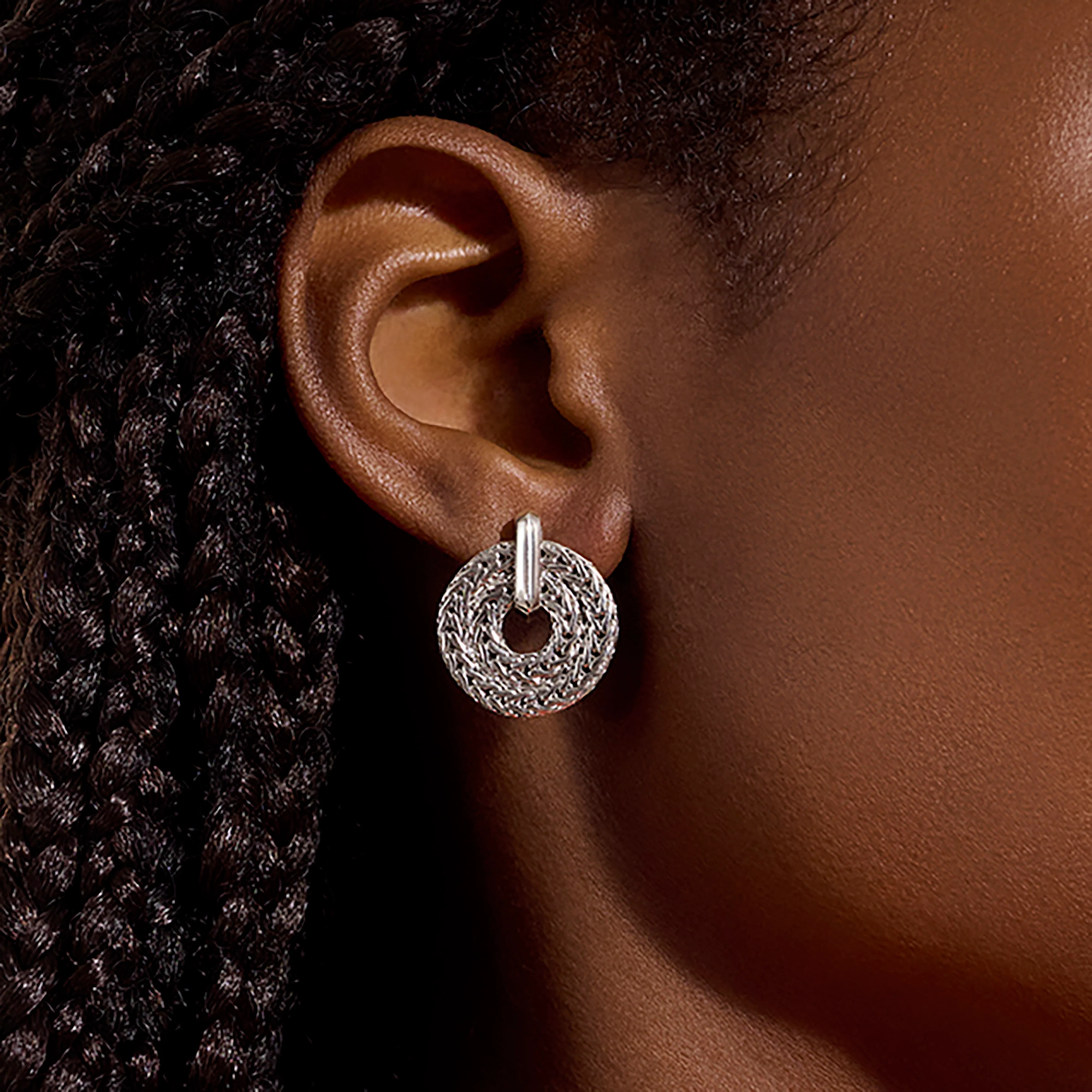 John Hardy Icon Link Sterling Silver Drop Earrings - Image 4