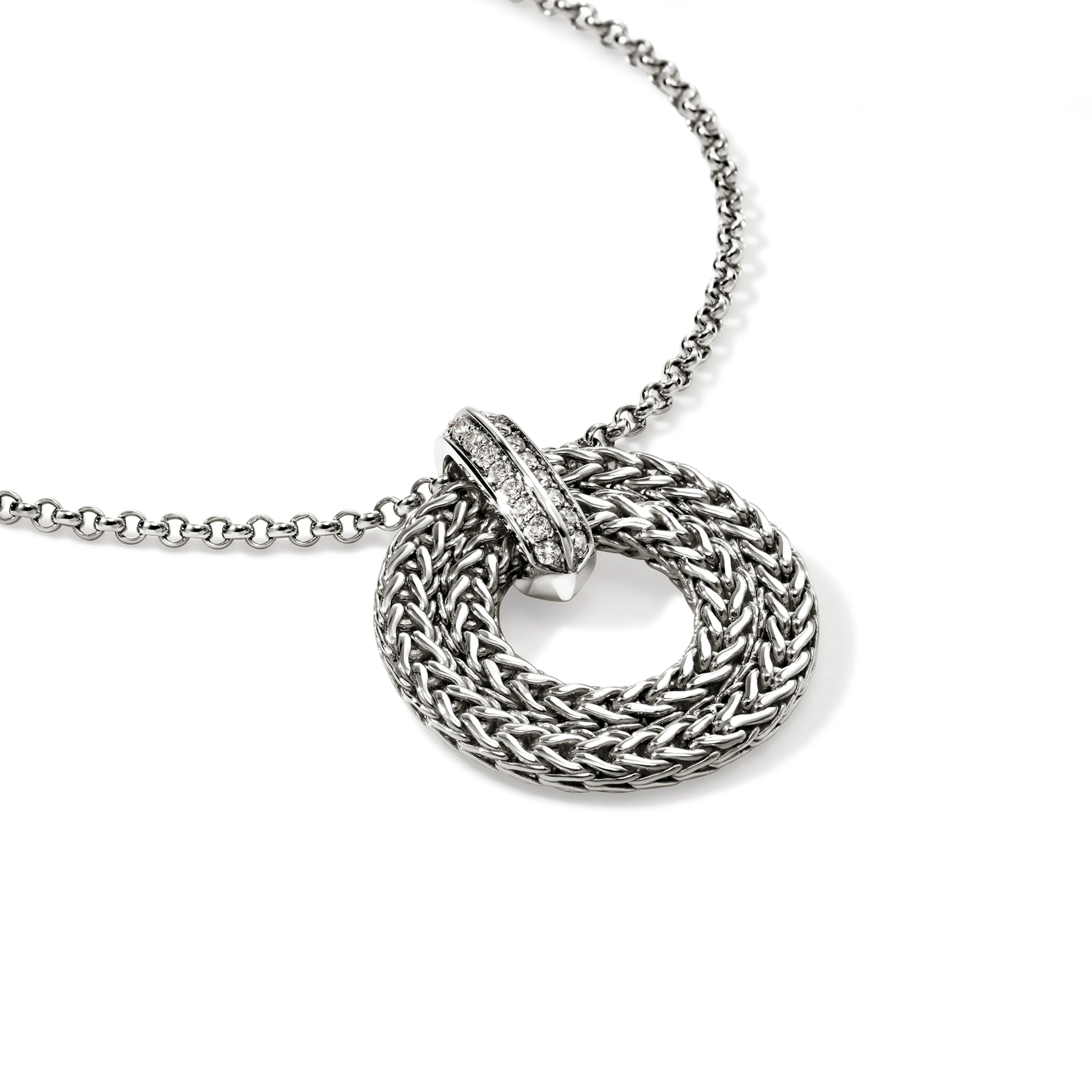 John Hardy Icon Link Sterling Silver Pendant with Diamonds - Image 3