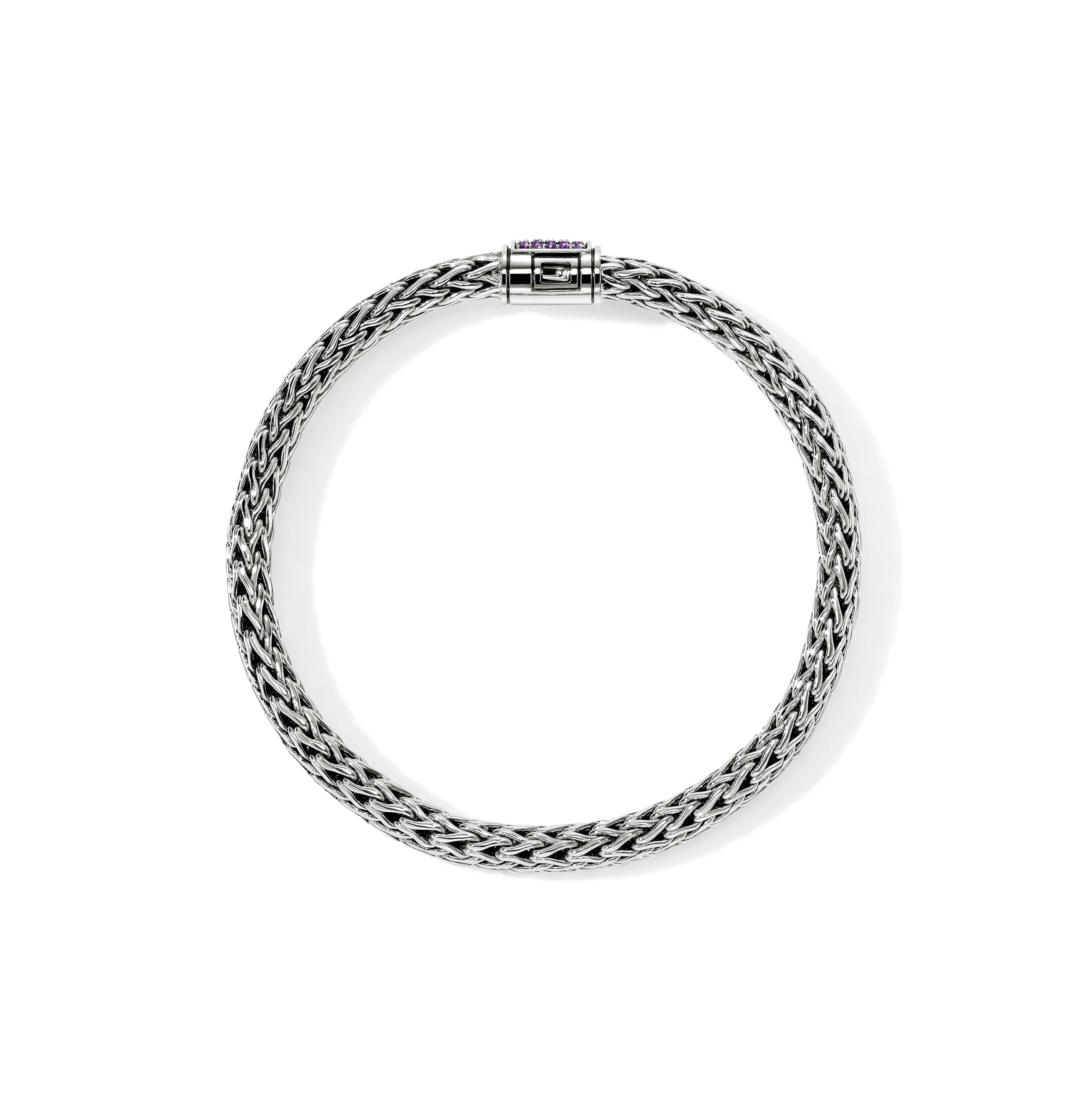 John Hardy Icon Sterling Silver Bracelet with Amethyst, 6.5mm - Image 2