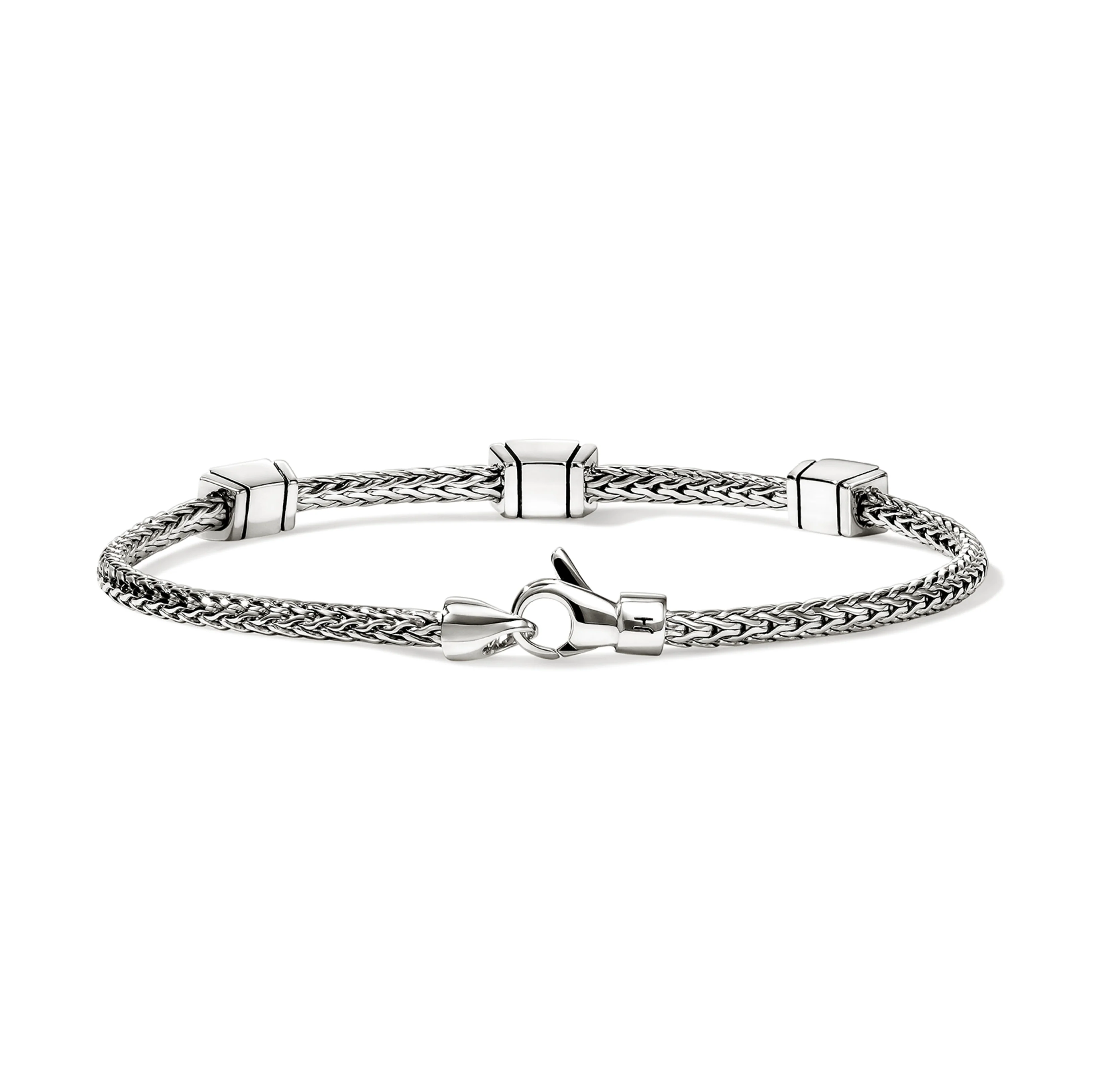 John Hardy Icon Stud Sterling Silver Diamond Chain Bracelet - Image 2