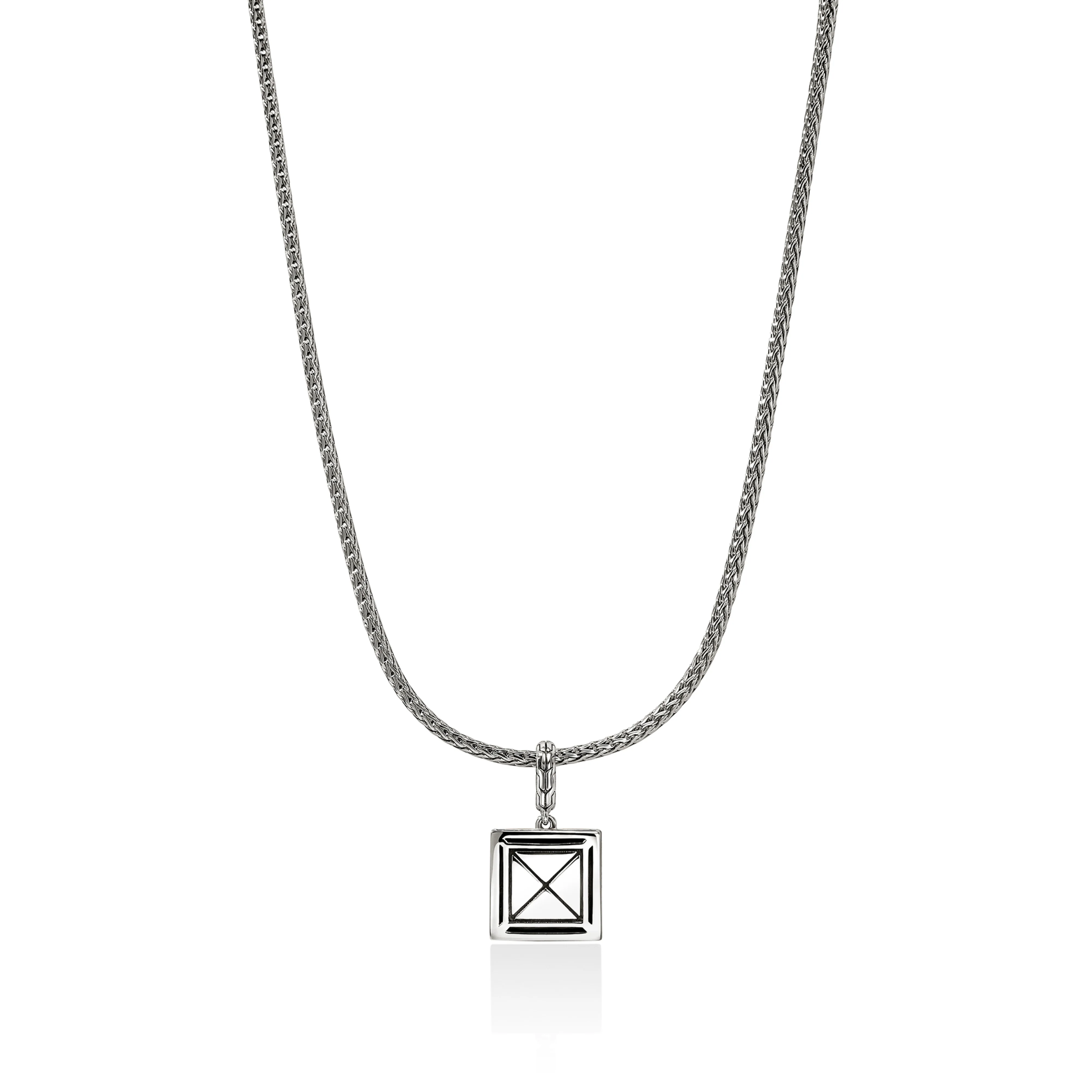 John Hardy Icon Stud Sterling Silver Diamond Pendant Necklace - Image 2