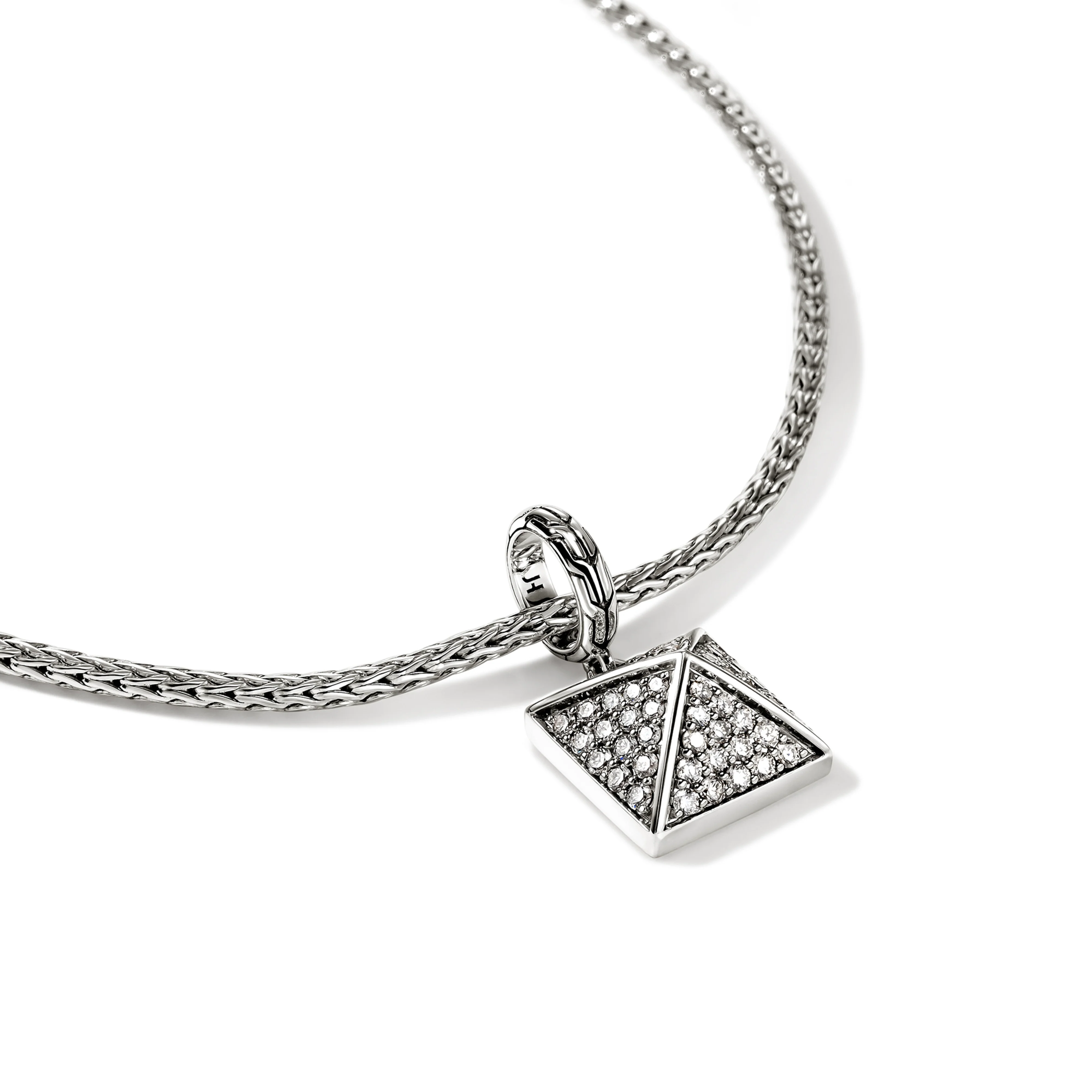 John Hardy Icon Stud Sterling Silver Diamond Pendant Necklace - Image 3