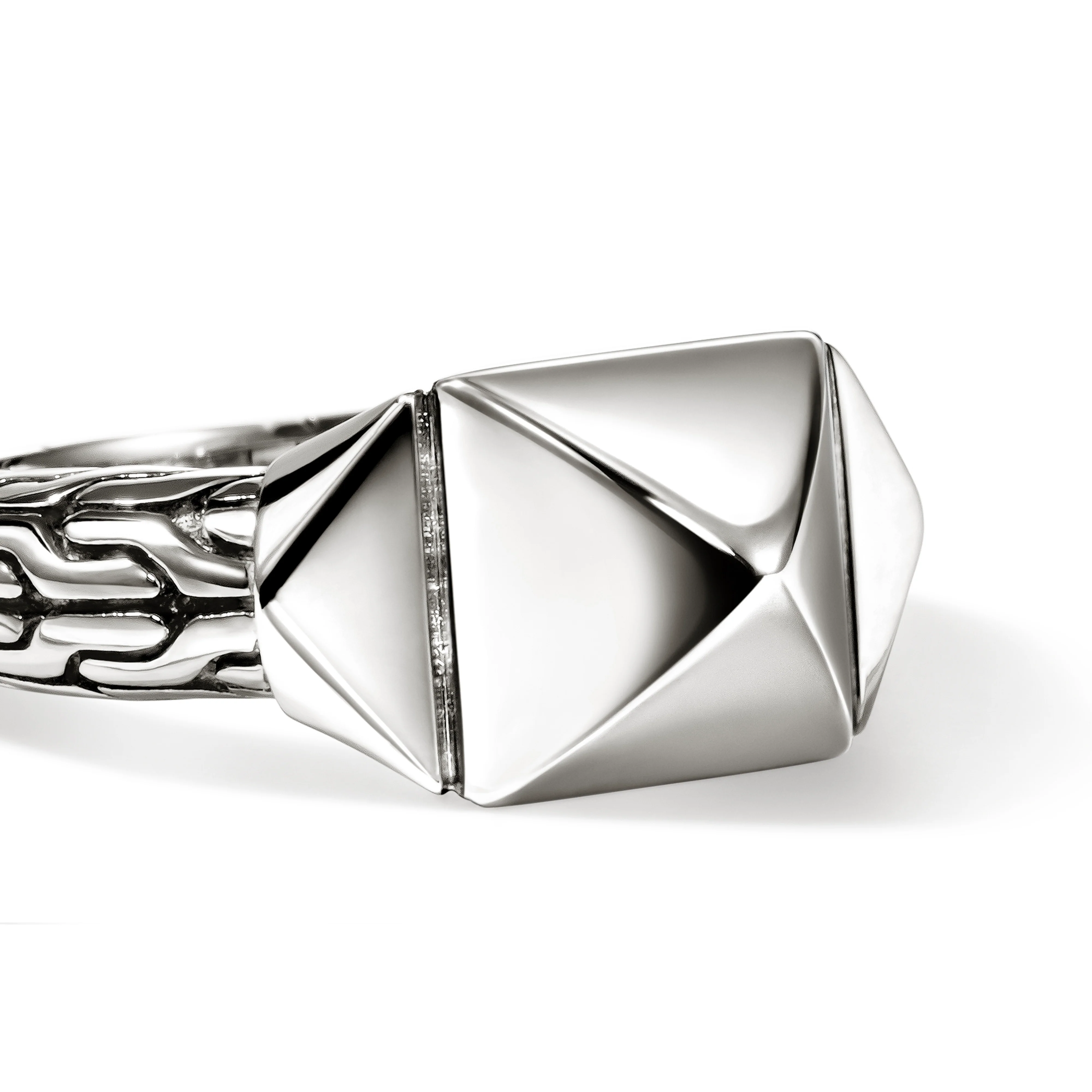 John Hardy Icon Stud Sterling Silver Pyramidal Ring, 9mm - Image 4
