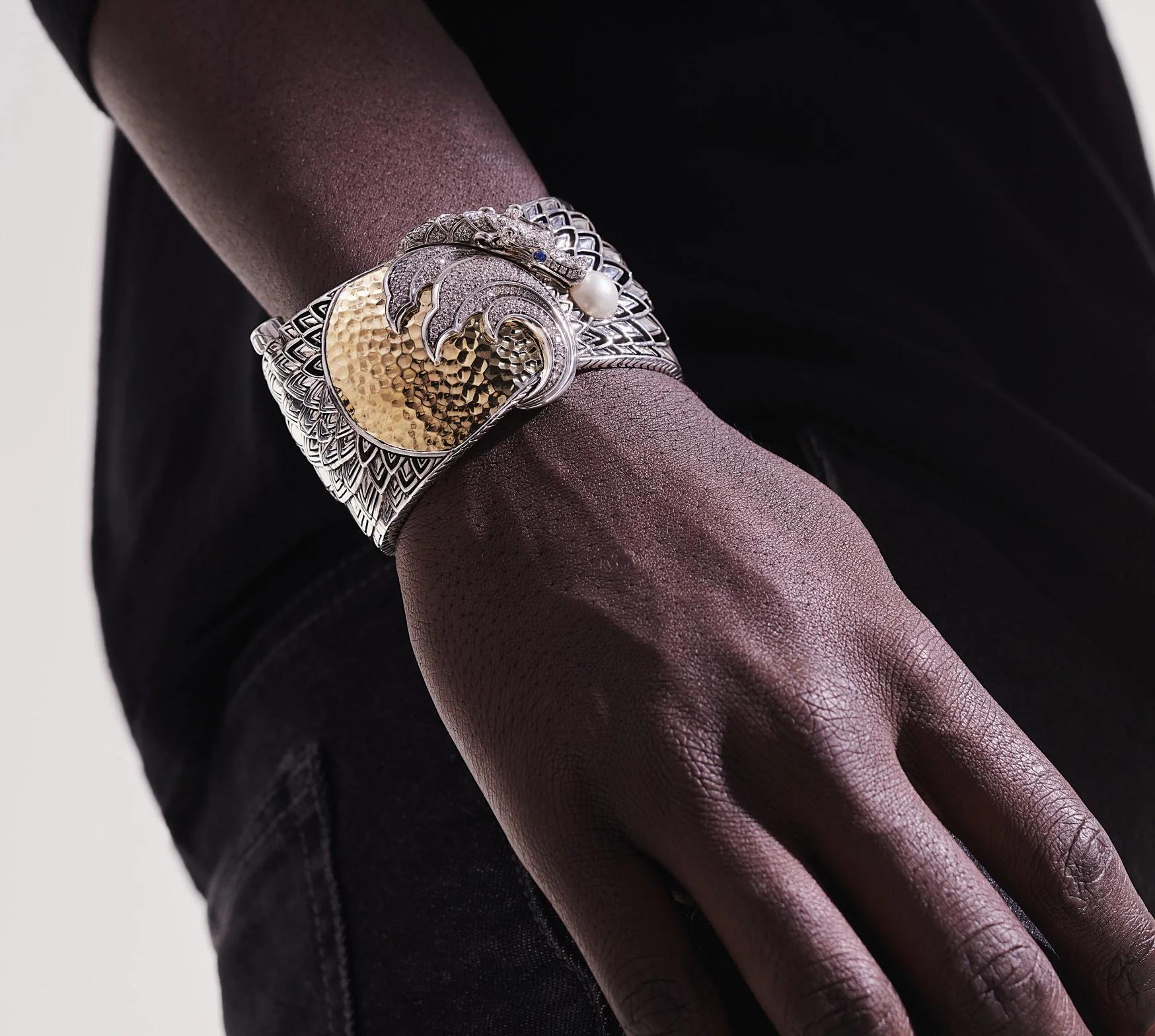 John Hardy Legends Bangle with Blue Sapphire - Image 3