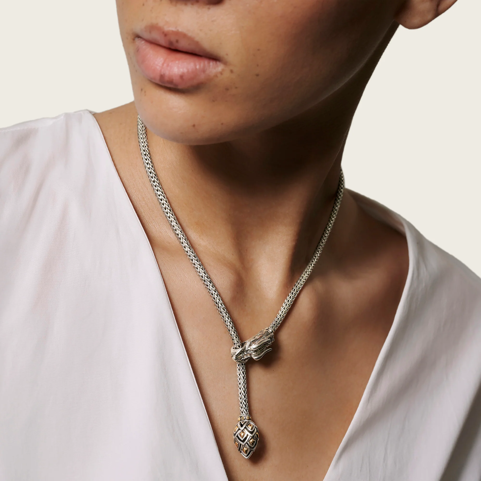 John Hardy Legends Naga Dragon Head Chain Necklace - Image 3