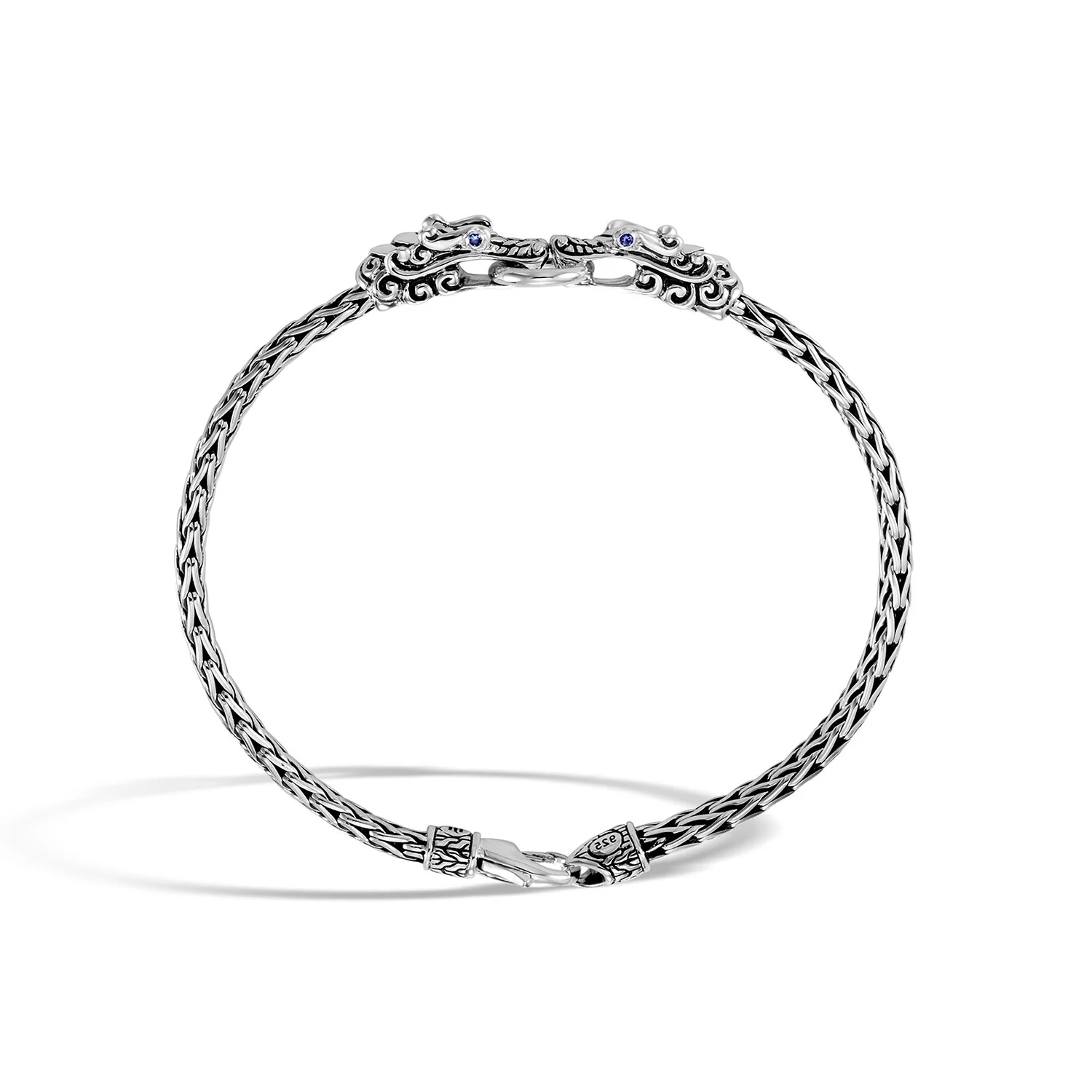 John Hardy Legends Naga Sterling Silver Station Bracelet with Blue Sapphires - Image 2
