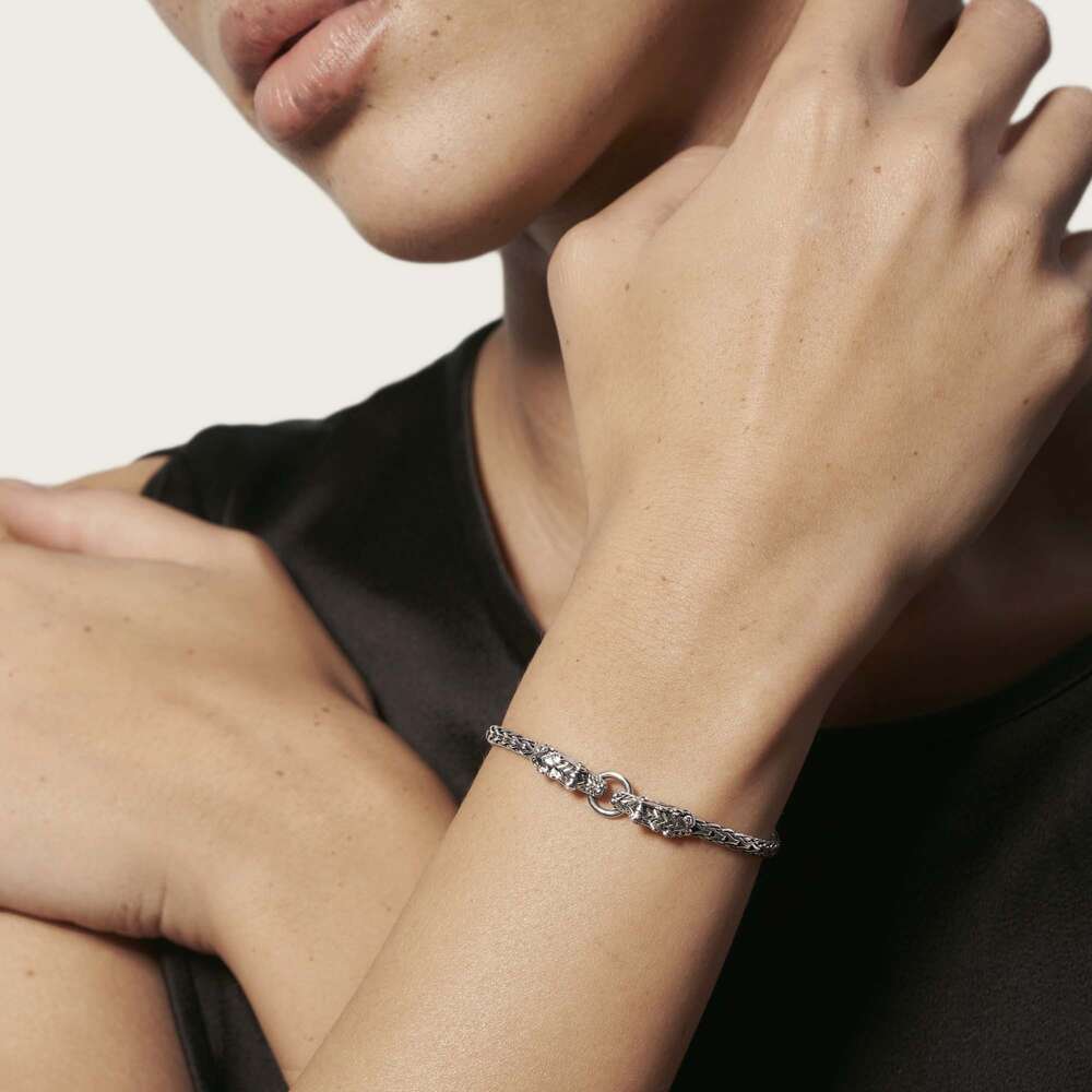 John Hardy Legends Naga Sterling Silver Station Bracelet with Blue Sapphires - Image 5