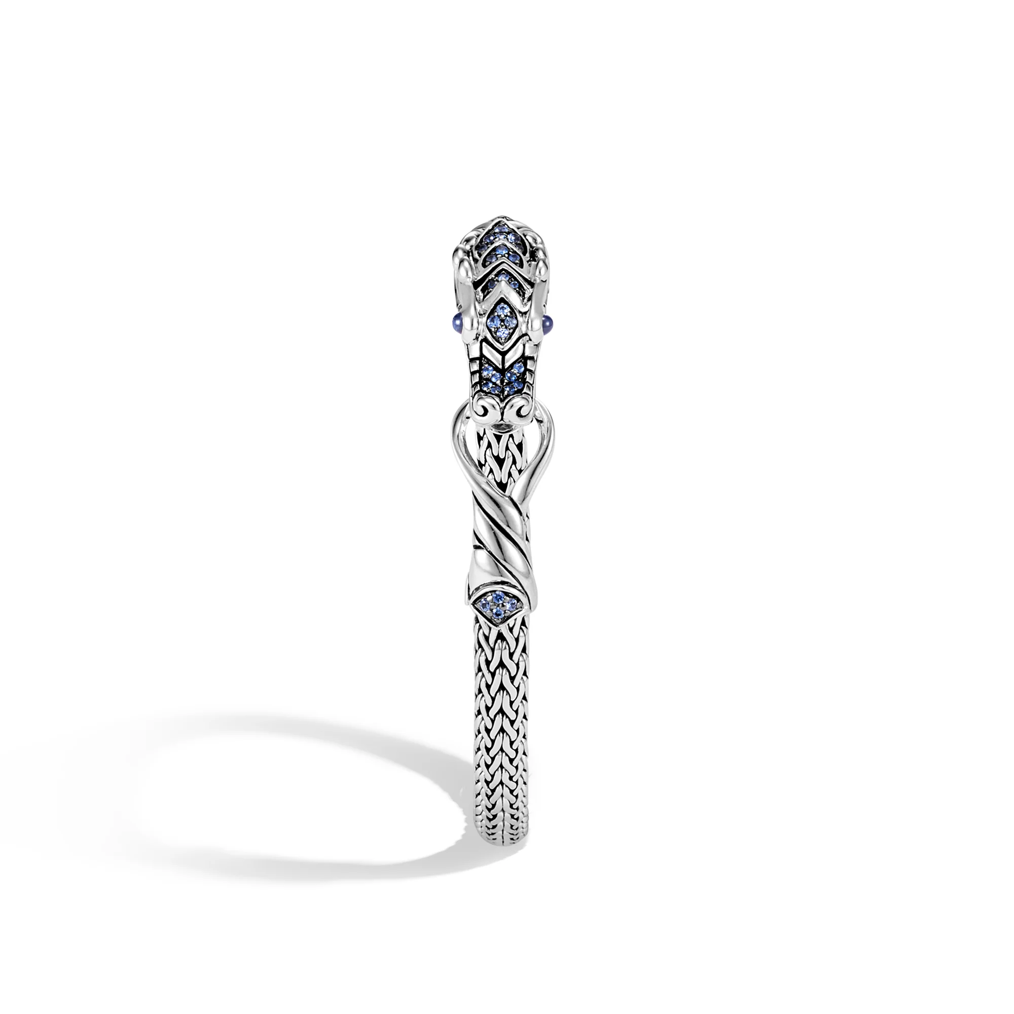 John Hardy Legends Sterling Silver Bracelet with Blue Sapphire Naga Head Station - Image 3
