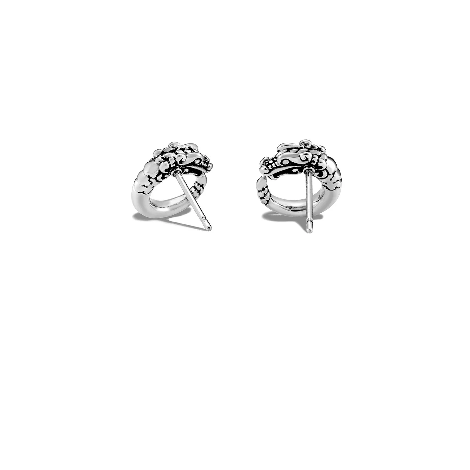 John Hardy Legends Sterling Silver Naga Circle Stud Earrings - Image 2