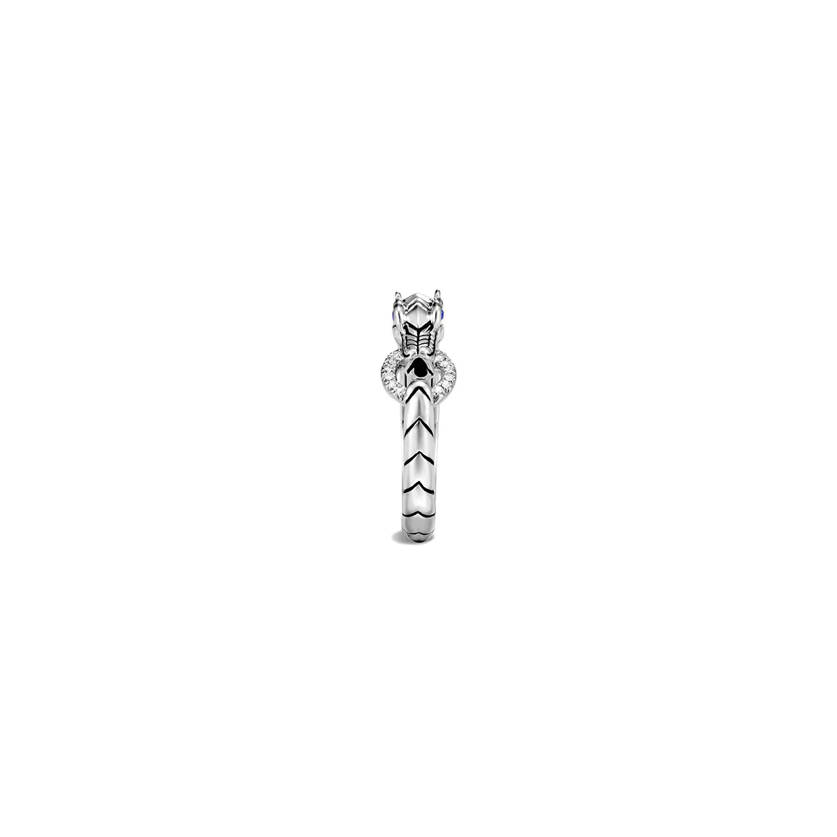 John Hardy Legends Sterling Silver Naga Ring with Diamonds - Image 2