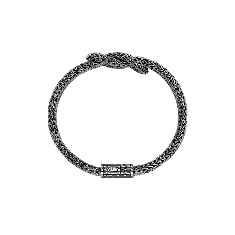 John Hardy Love Knot Black Rhodium Double Row Bracelet, 5mm - Image 2
