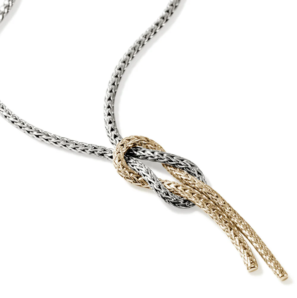 John Hardy Love Knot Mixed Metals Chain Necklace, 1.8mm - Image 2