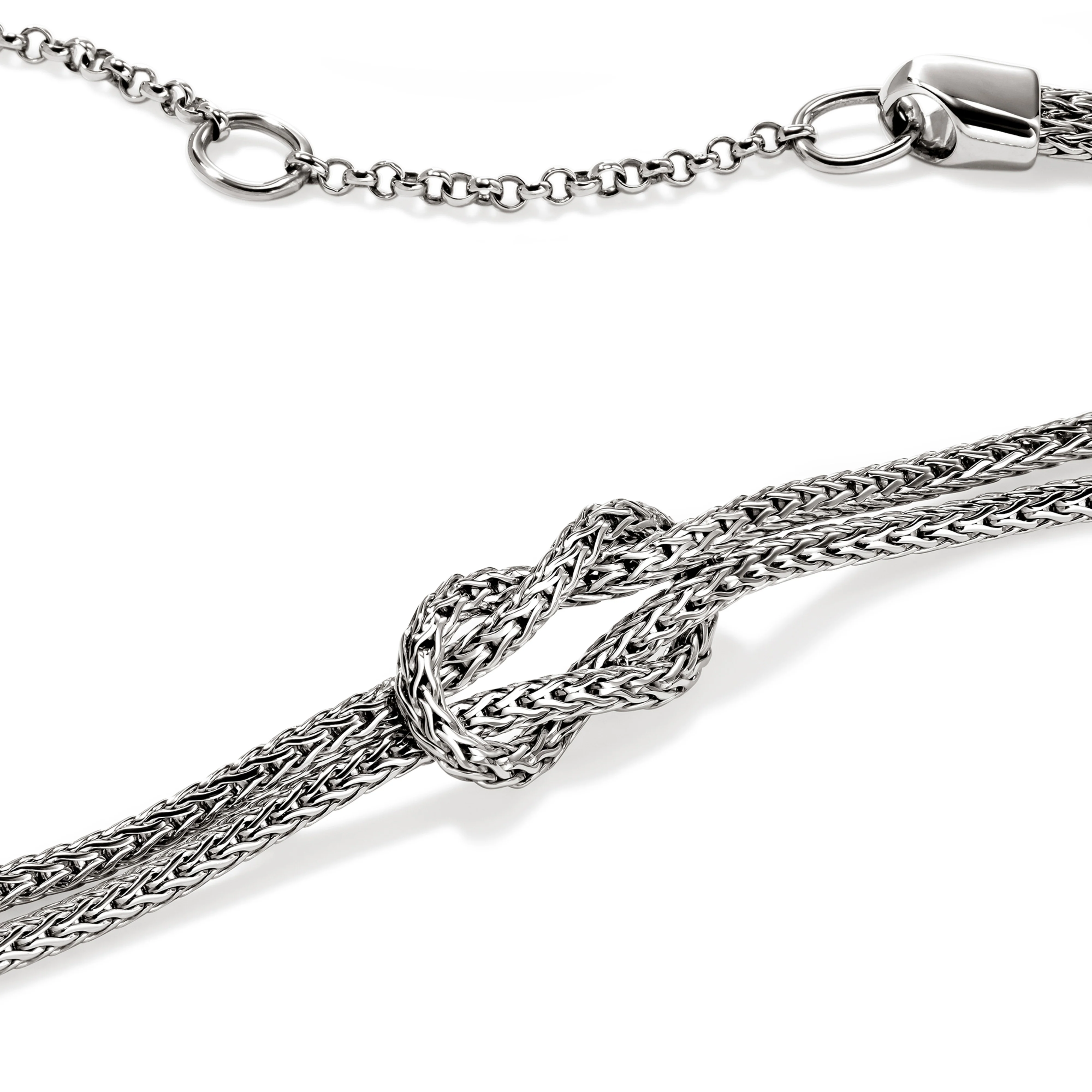 John Hardy Love Knot Sterling Silver Double Chain Necklace, 3.6mm - Image 2