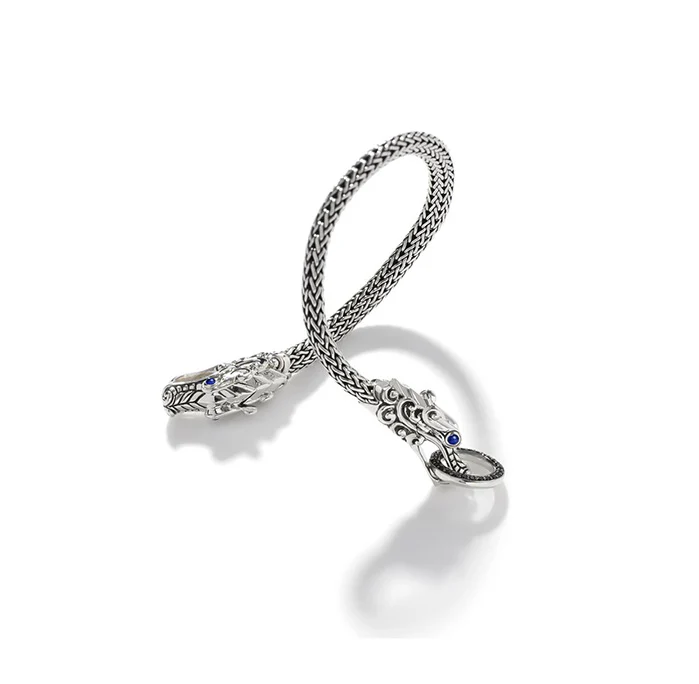 John Hardy Naga Double Dragon Bracelet in Black Sapphire - Image 2