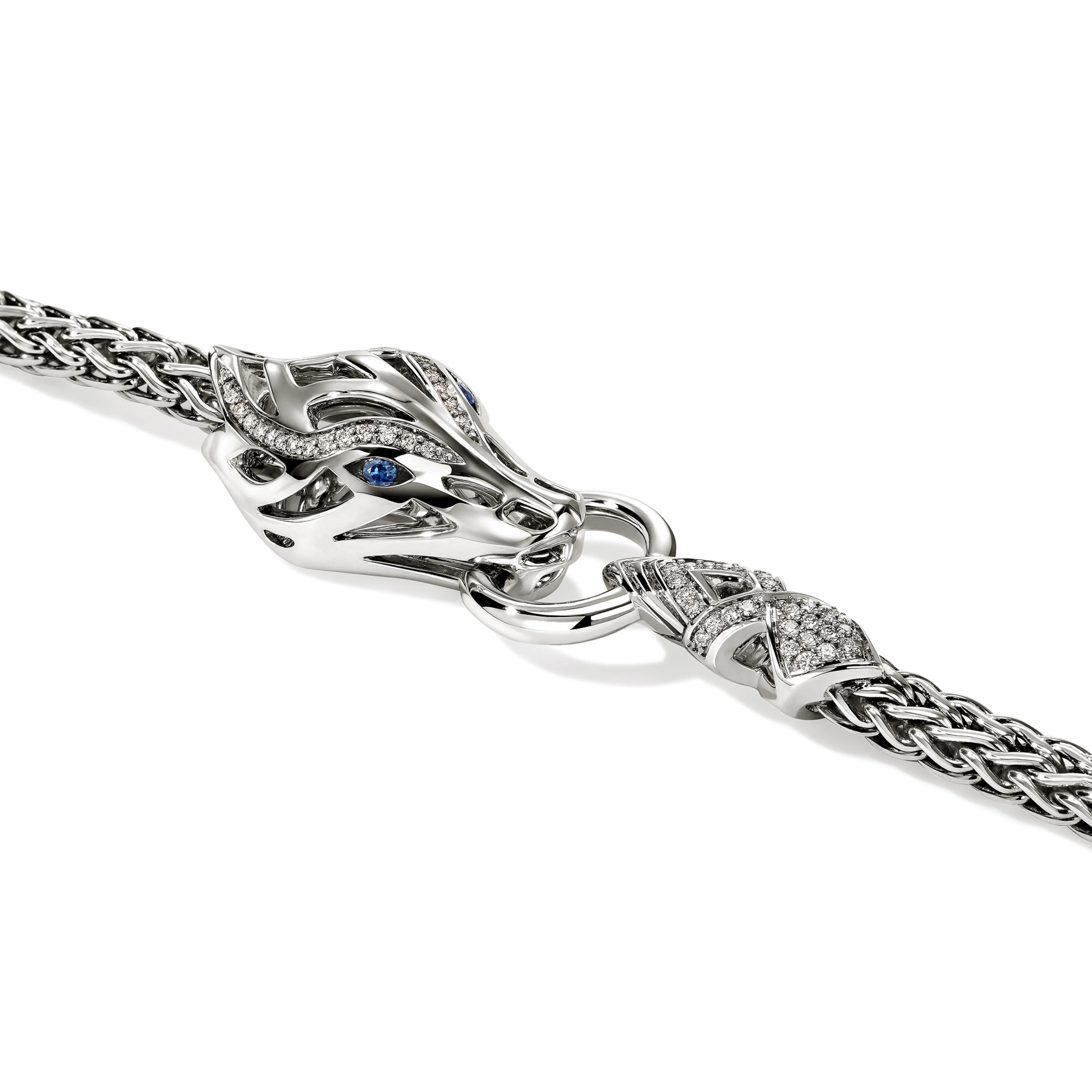 John Hardy Naga Dragon Bracelet with Blue Sapphires and Diamonds, 4.4mm - Image 3