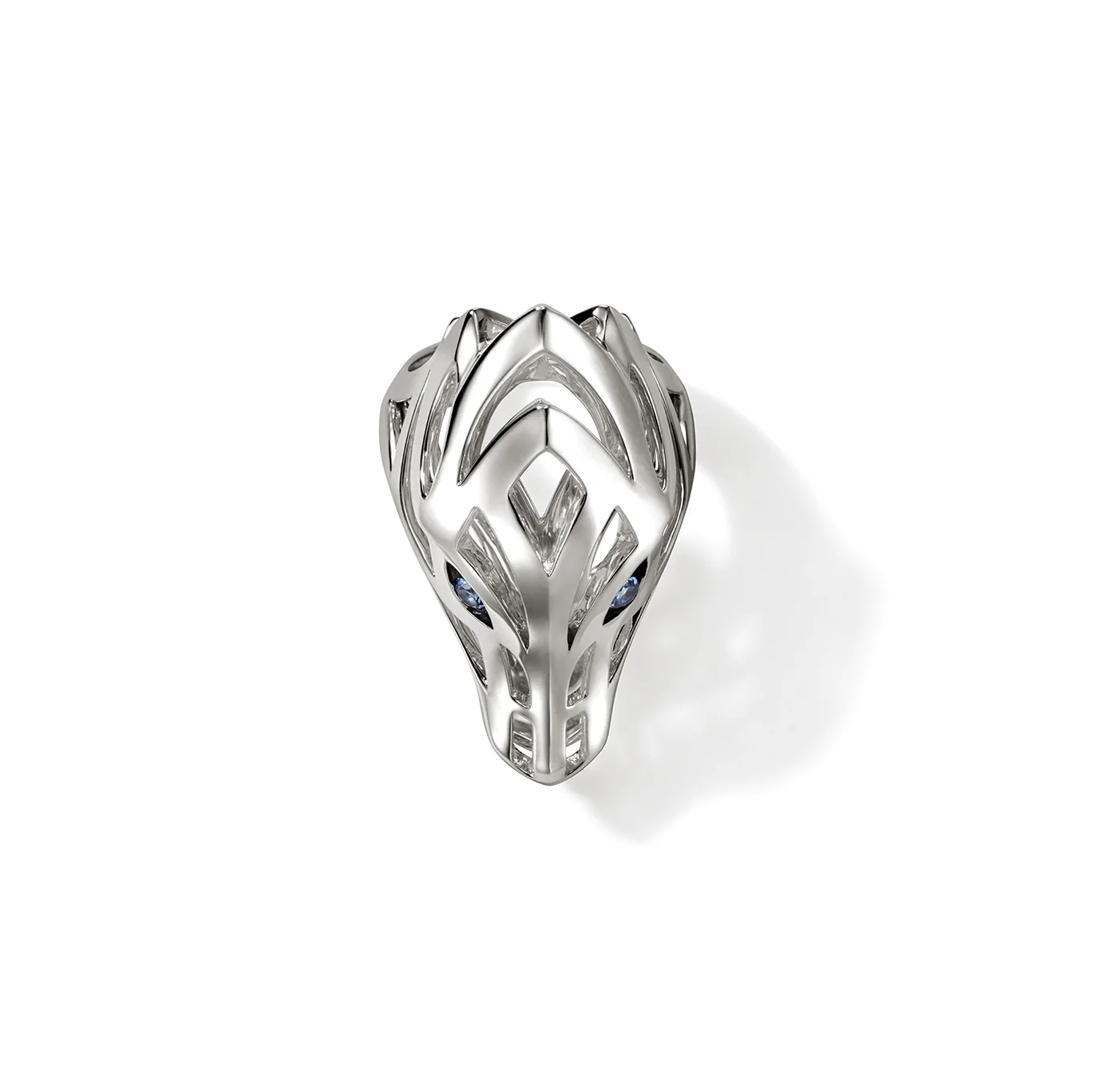 John Hardy Naga Sterling Silver Blue Sapphire Saddle Ring - Image 2