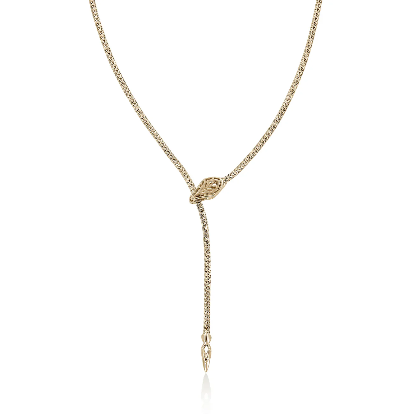 John Hardy Naga Yellow Gold Diamond Dragon Lariat - Image 2
