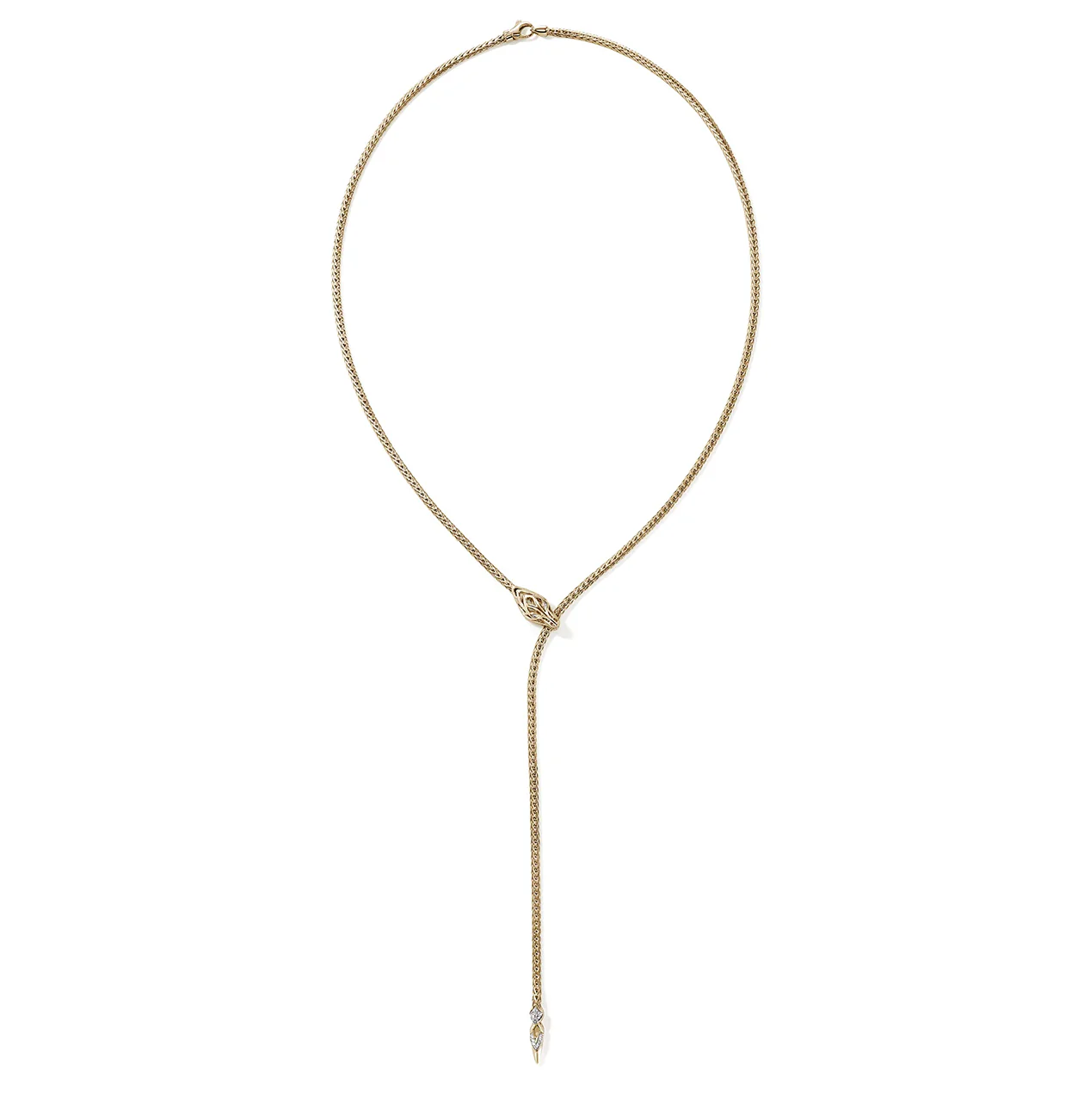 John Hardy Naga Yellow Gold Diamond Dragon Lariat - Image 3