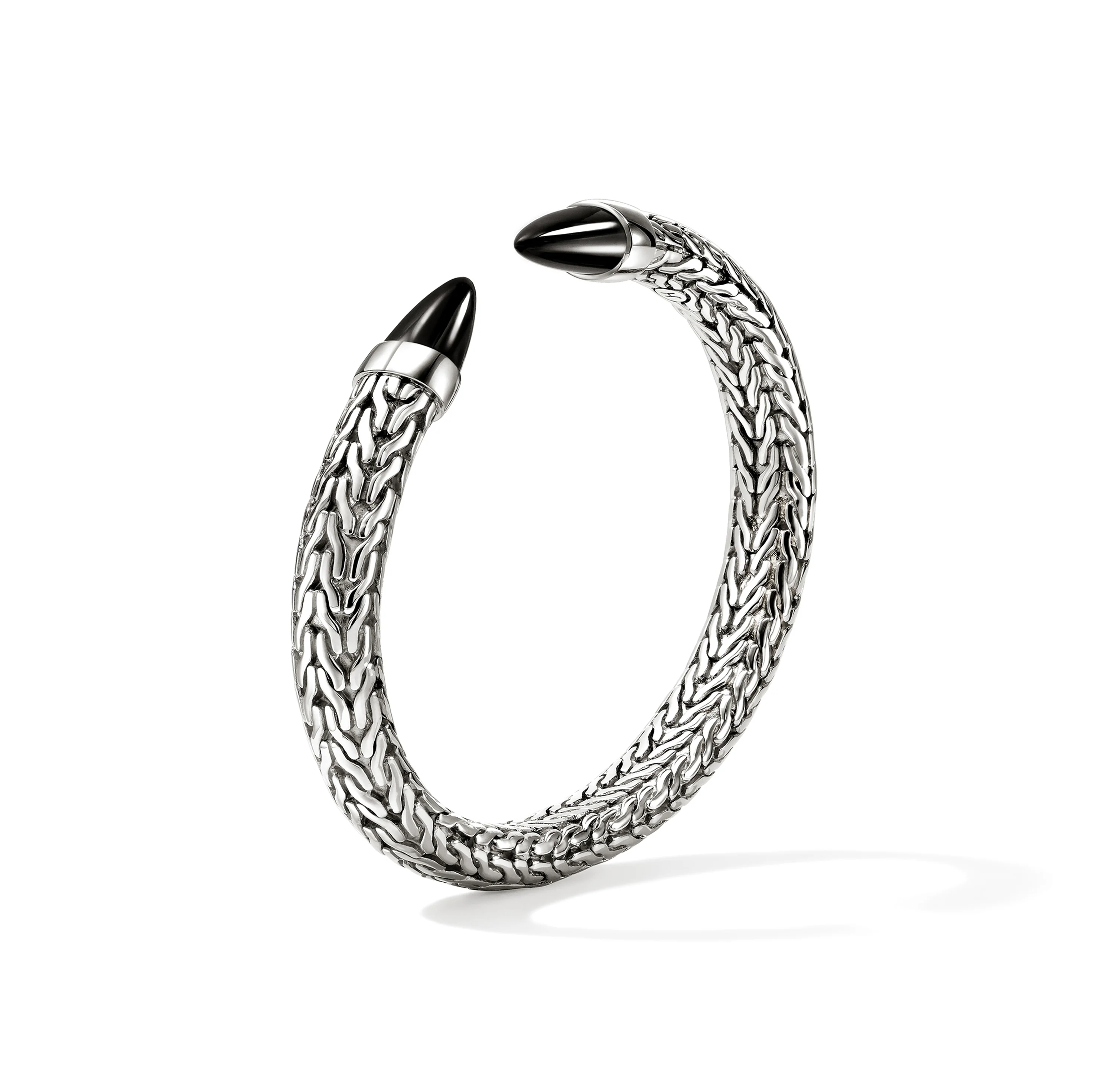 John Hardy Spear 50 Sterling Silver and Black Onyx Flex Cuff - Image 2