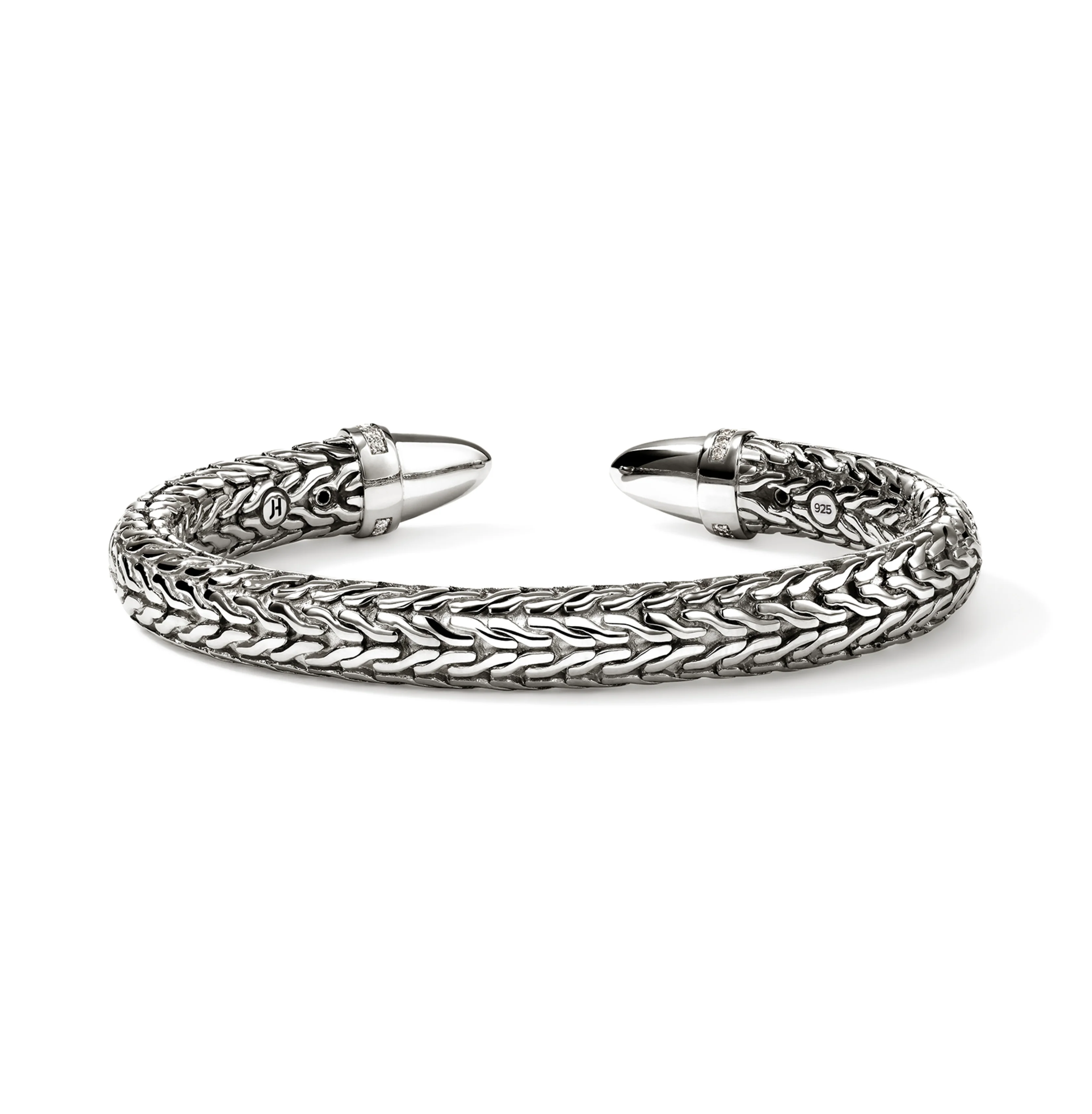 John Hardy Spear 50 Sterling Silver Diamond Flex Cuff - Image 2