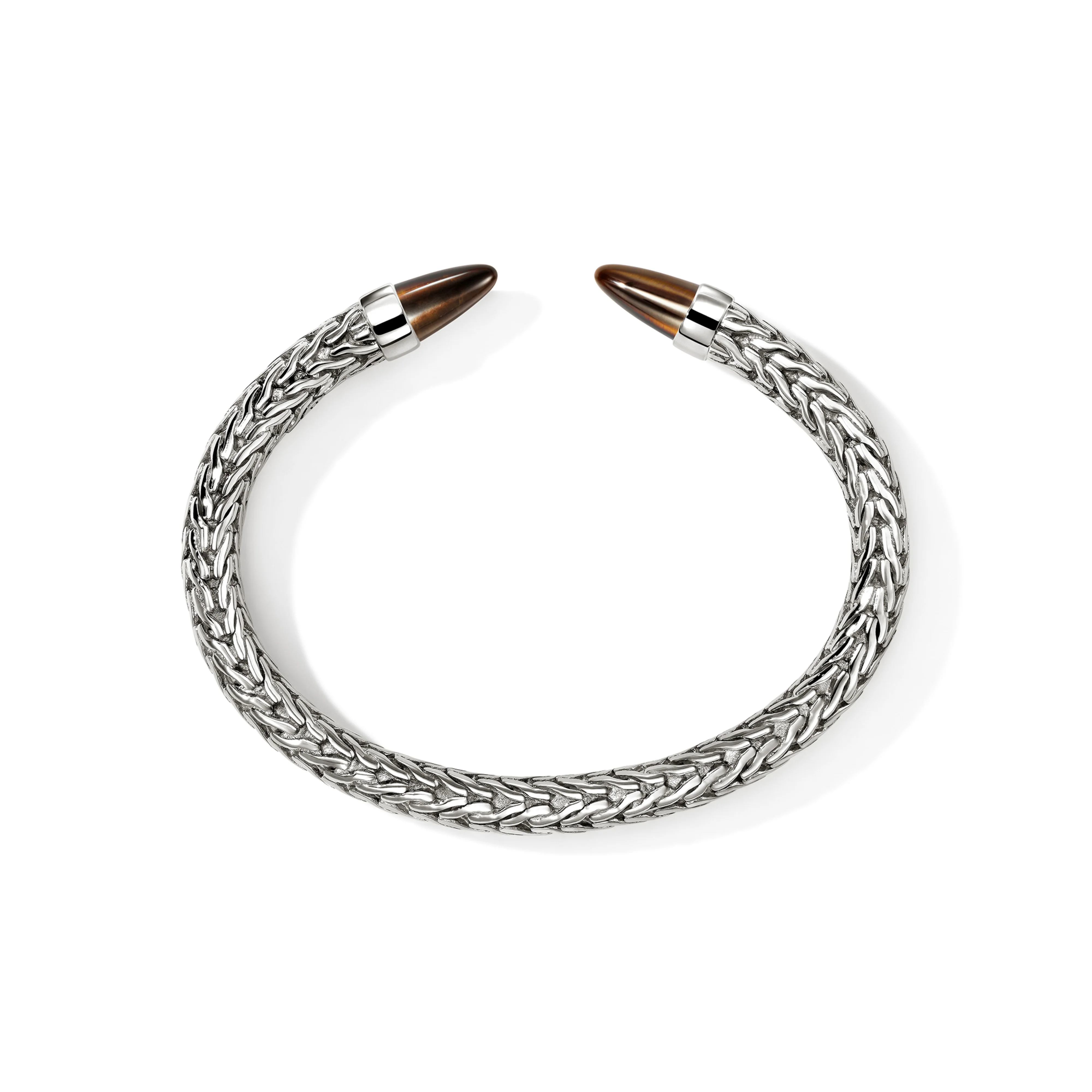 John Hardy Spear 50 Sterling Silver Flex Cuff with Tiger Eye, 8.9mm - Image 3