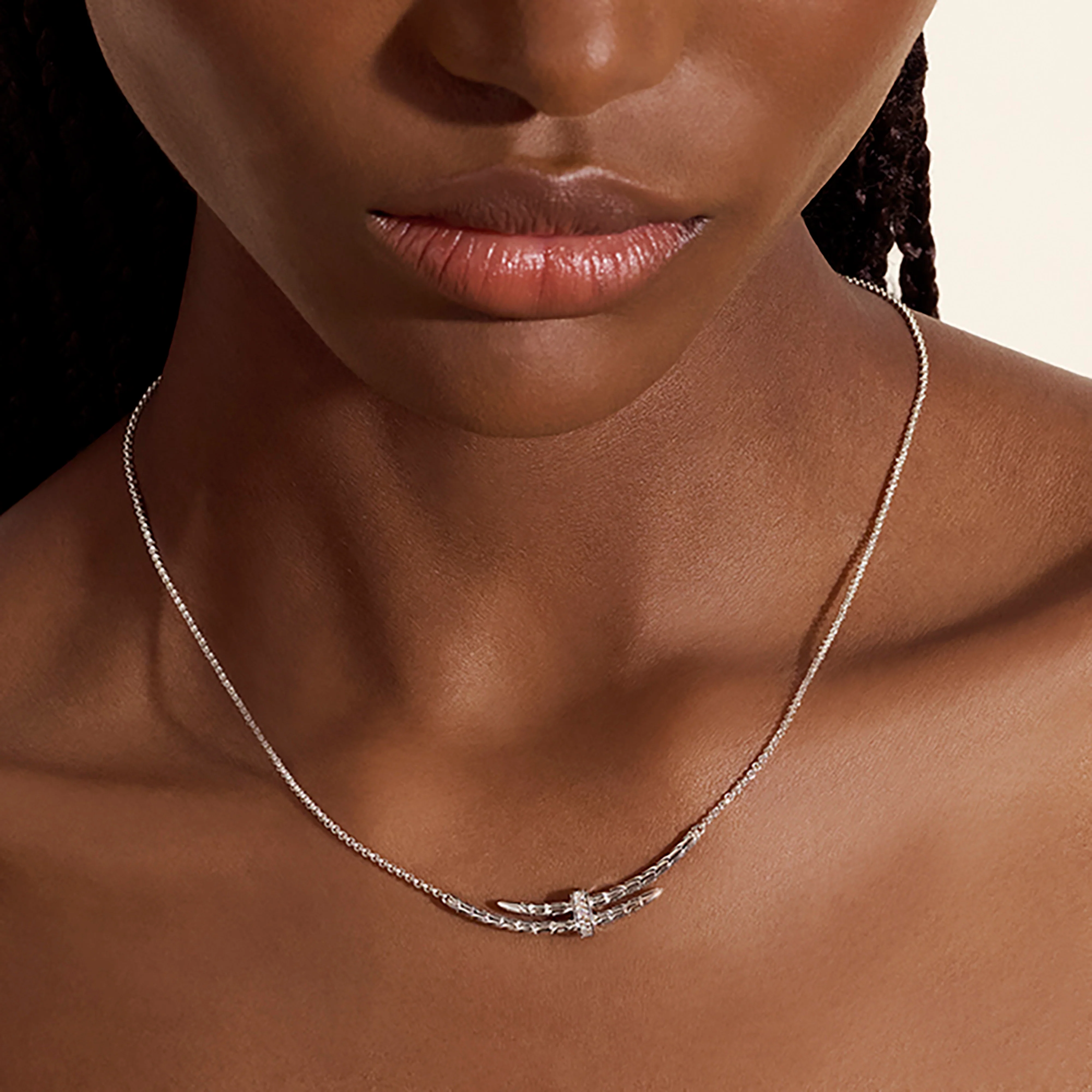 John Hardy Spear Sterling Silver Station Necklace with Diamonds - Image 5