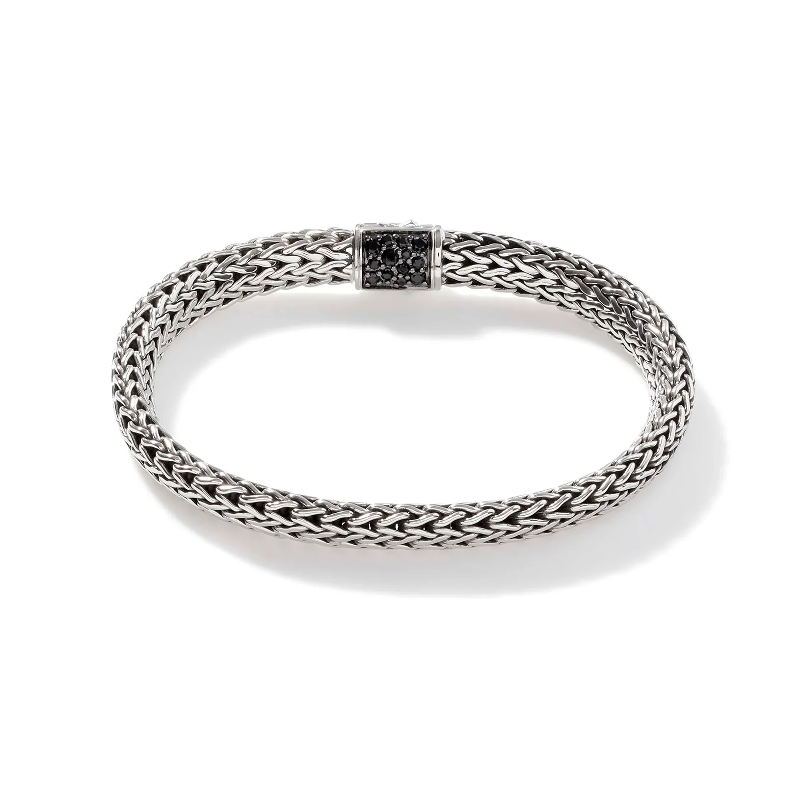 John Hardy Sterling Silver Black Sapphire and Pink Tourmaline Reversible Bracelet - Image 2