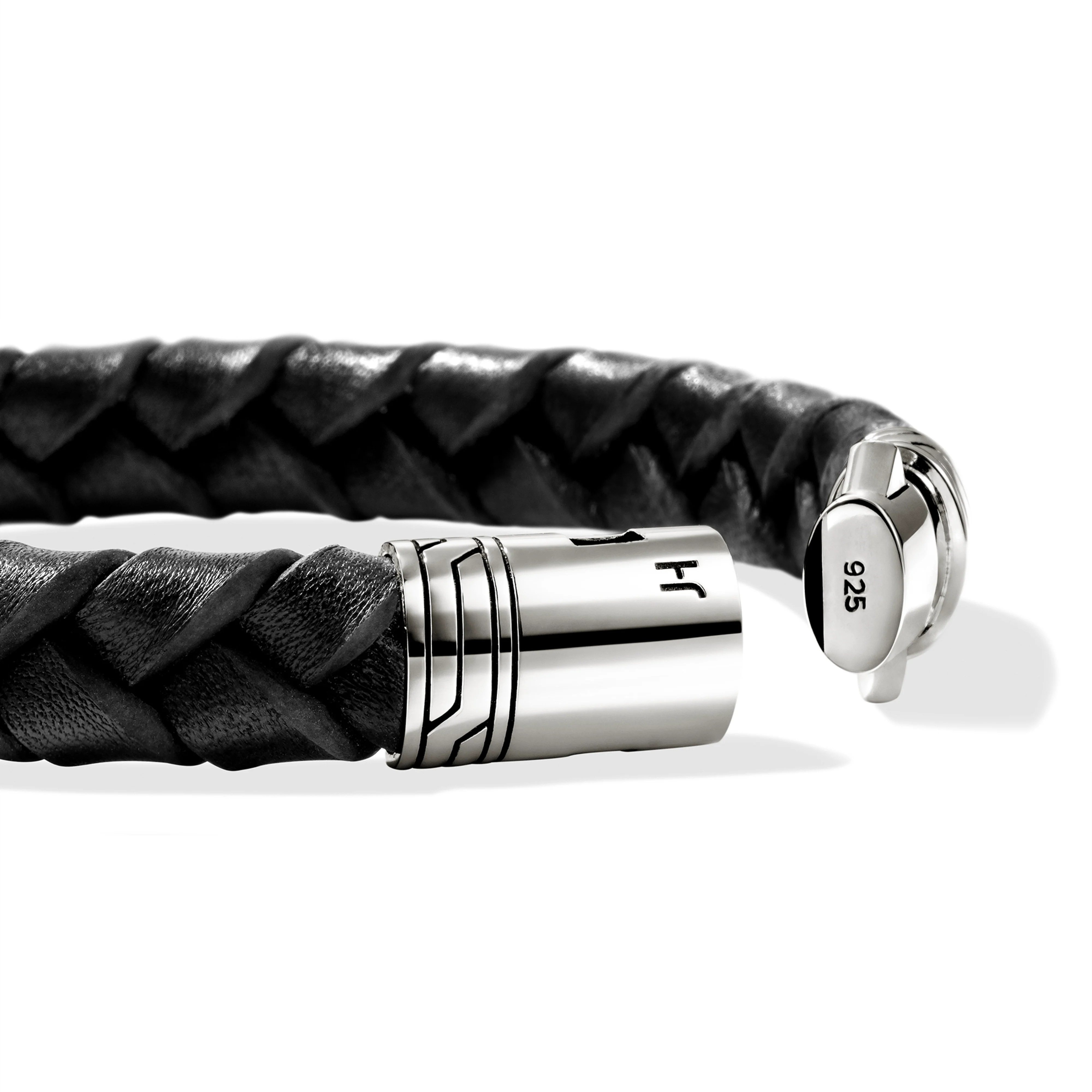 John Hardy Sterling Silver Men's Leather Braided Bracelet, 10mm - Image 3