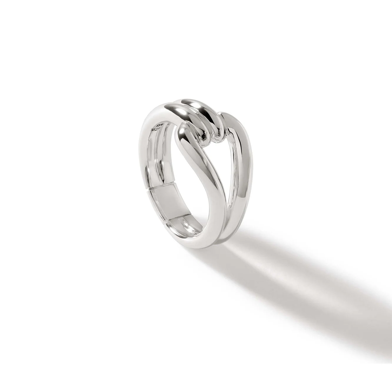 John Hardy Surf Sterling Silver Link Ring - Image 3
