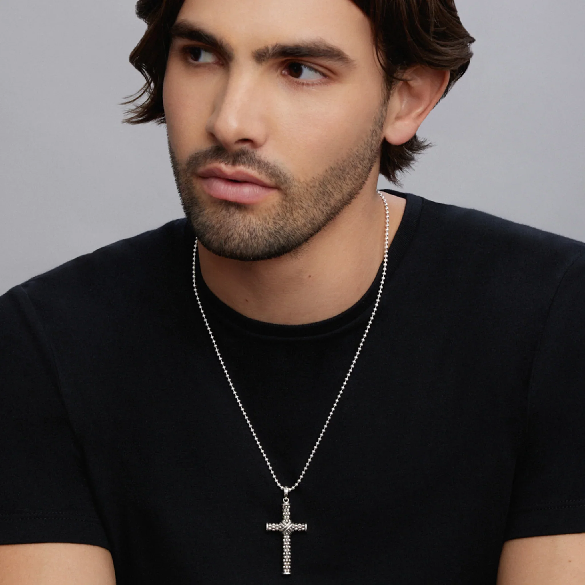 LAGOS Anthem Caviar Beaded X Cross Amulet - Image 2
