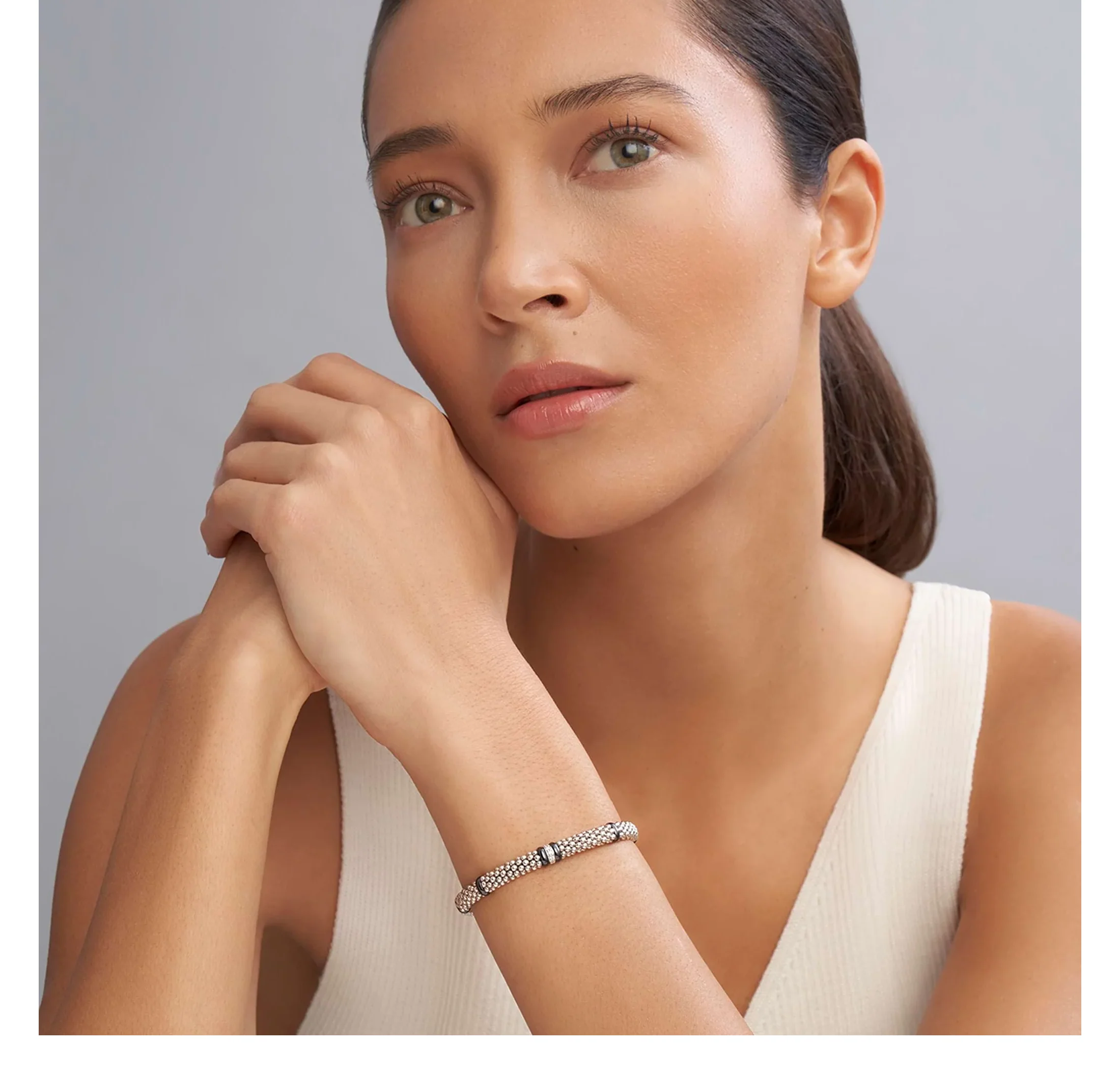 LAGOS Black Caviar Single Station Diamond Caviar Bracelet - Image 3
