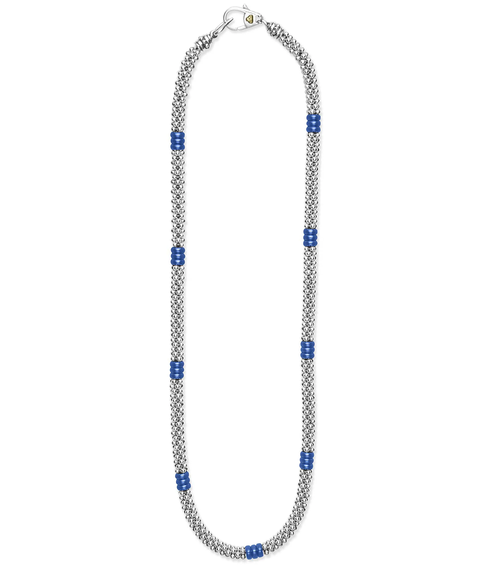 LAGOS Blue Caviar Ceramic Three Bead Station Necklace - Image 2