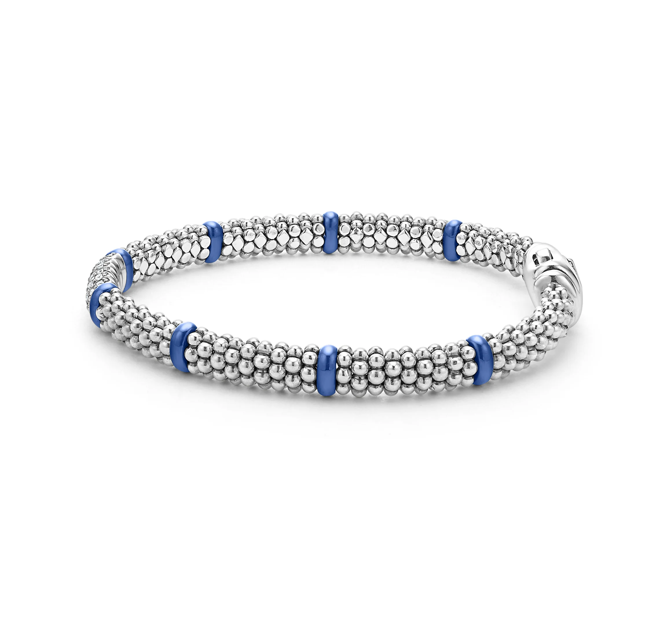 LAGOS Blue Caviar Six Station Diamond Caviar Bracelet, 6mm - Image 2