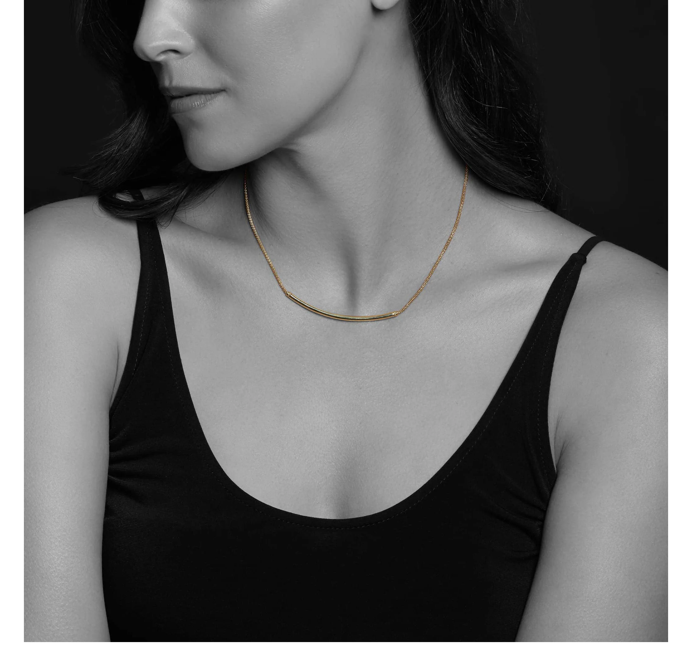LAGOS Caviar Gold 18K Gold Caviar Bar Necklace - Image 3