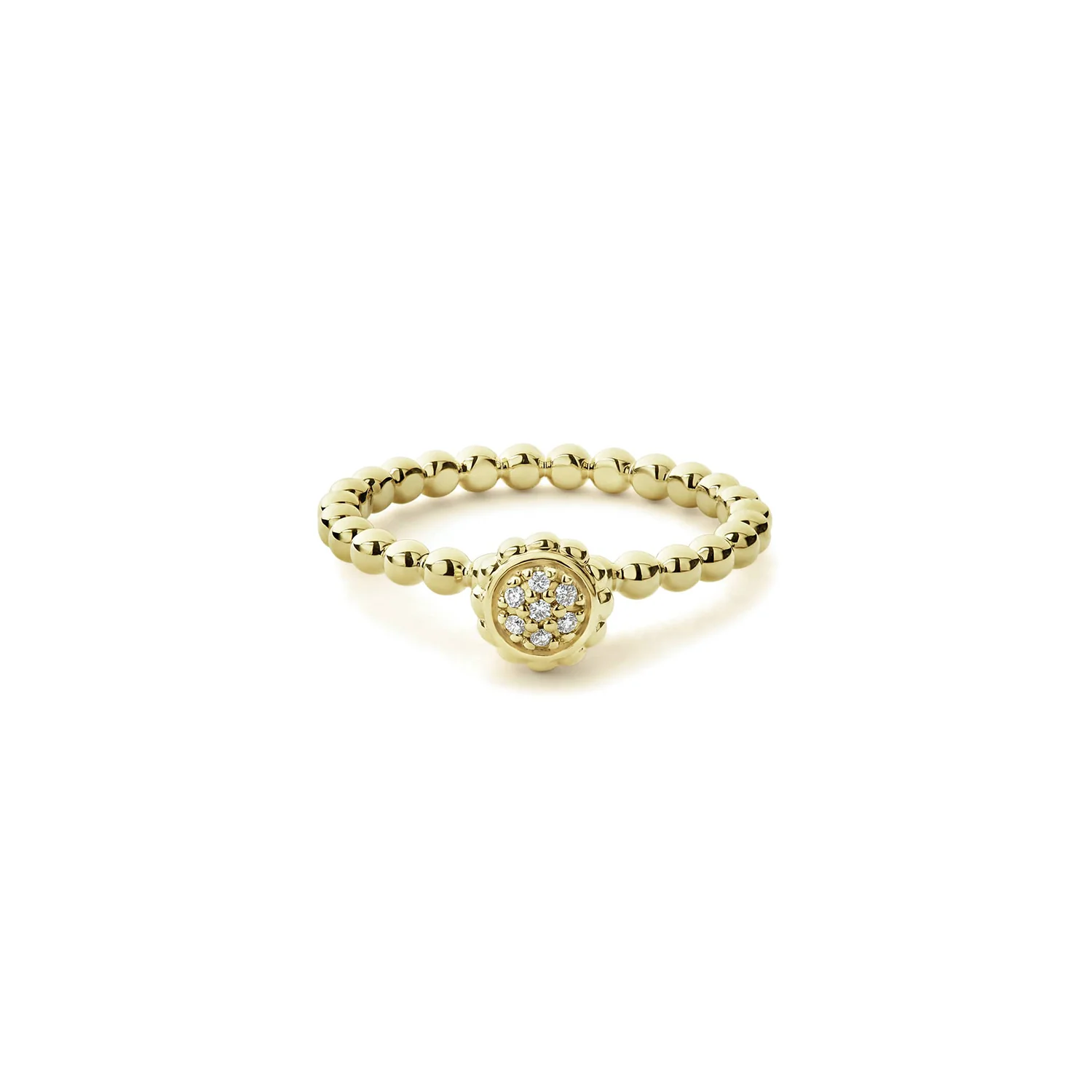 LAGOS Caviar Gold 18K Gold Caviar Diamond Ring - Image 2