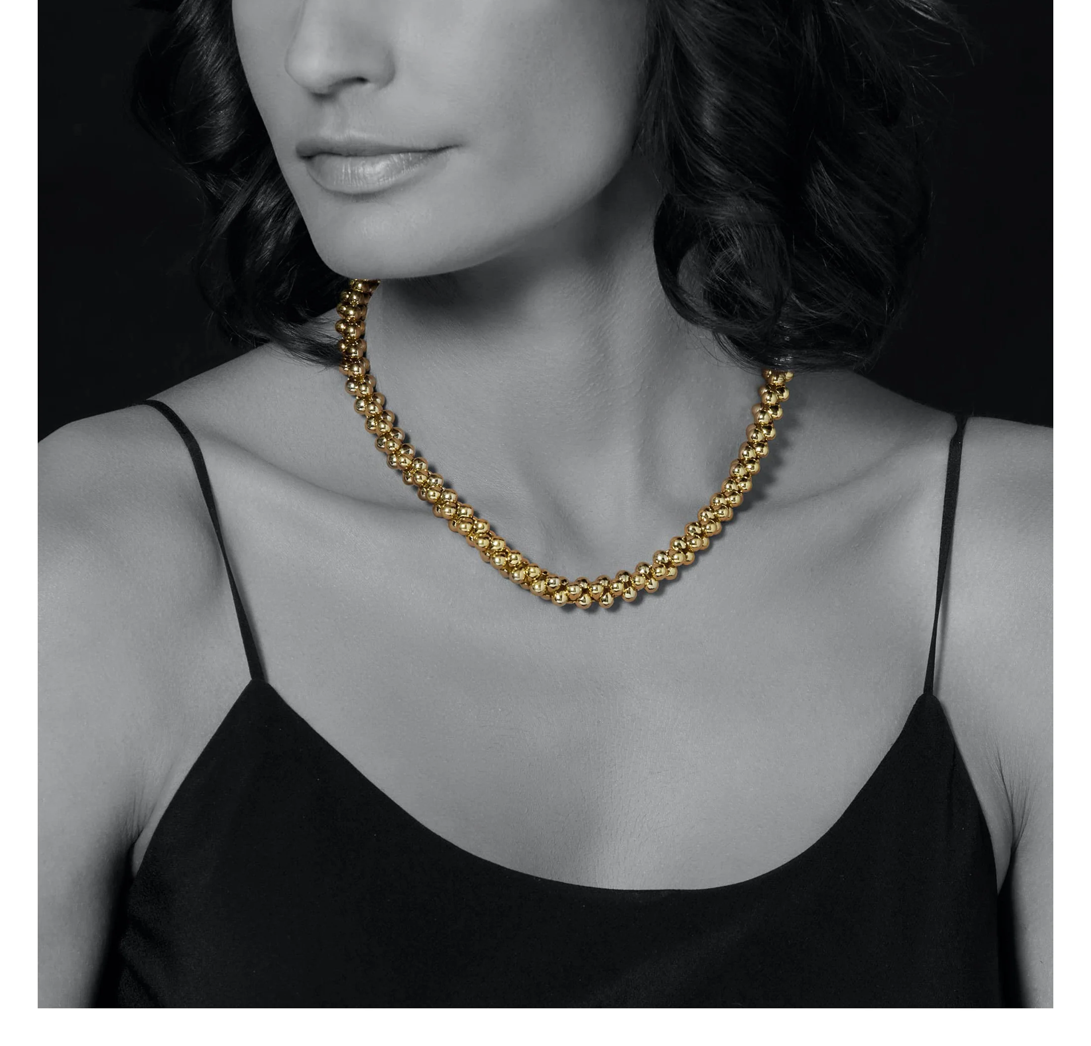 LAGOS Caviar Gold 18K Gold Caviar Necklace, 11mm - Image 3