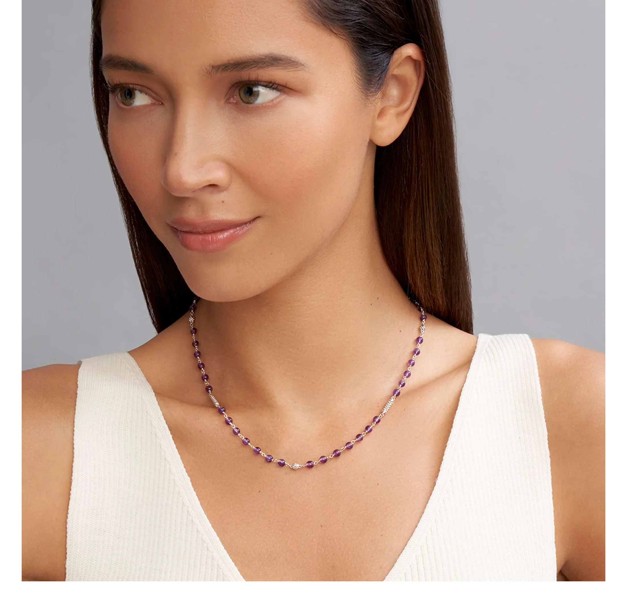 LAGOS Caviar Icon Amethyst Beaded Necklace - Image 3