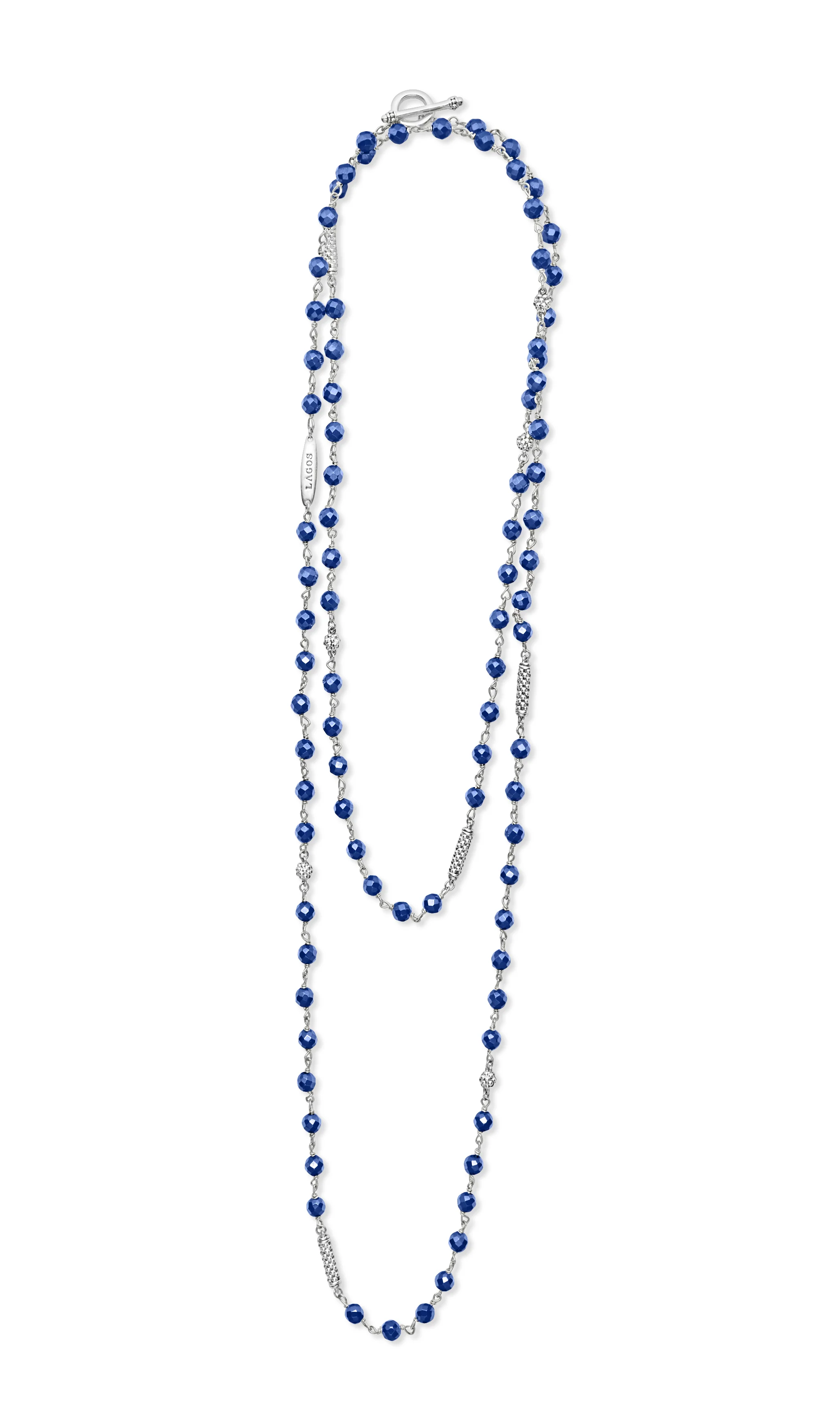 LAGOS Caviar Icon Long Ultramarine Ceramic Beaded Necklace - Image 2
