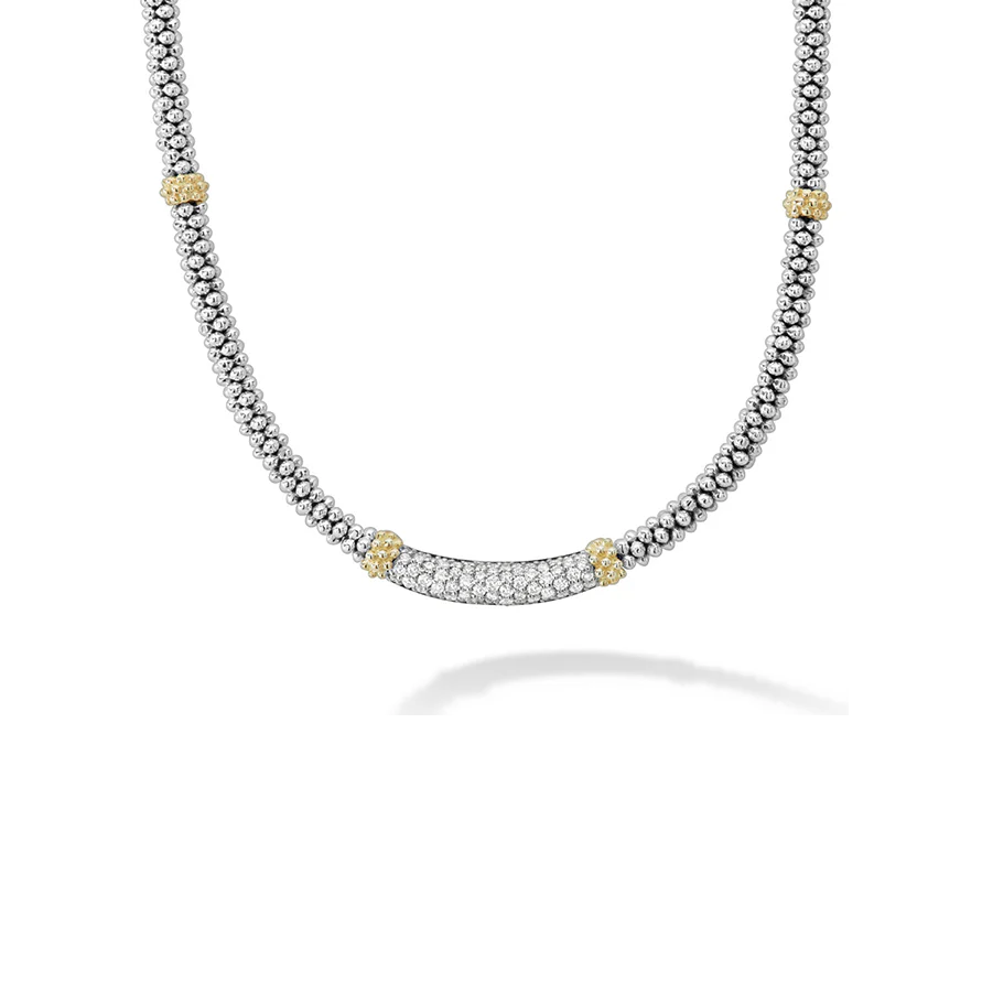 LAGOS Caviar Lux Diamond Necklace, 3mm