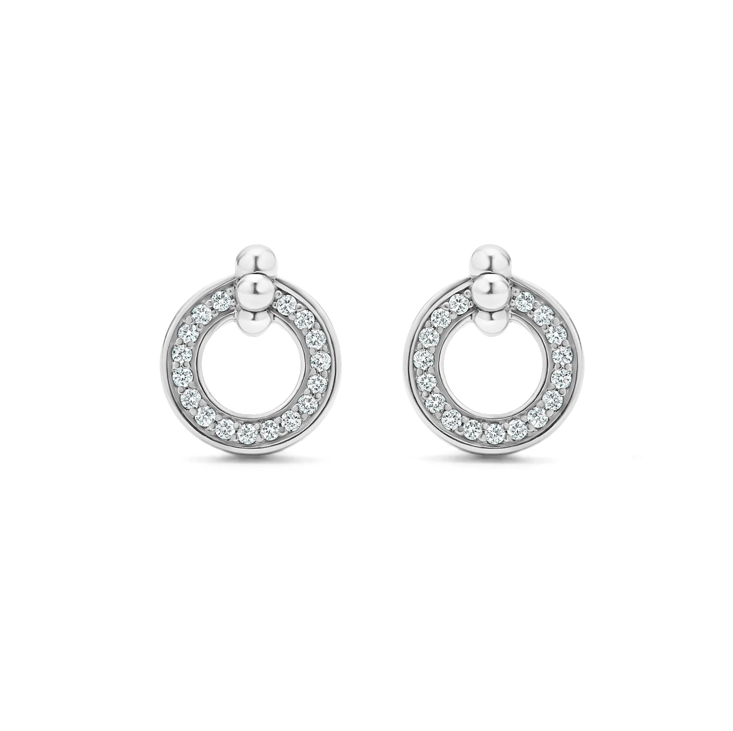 LAGOS Caviar Spark Diamond Circle Stud Earrings - Image 2