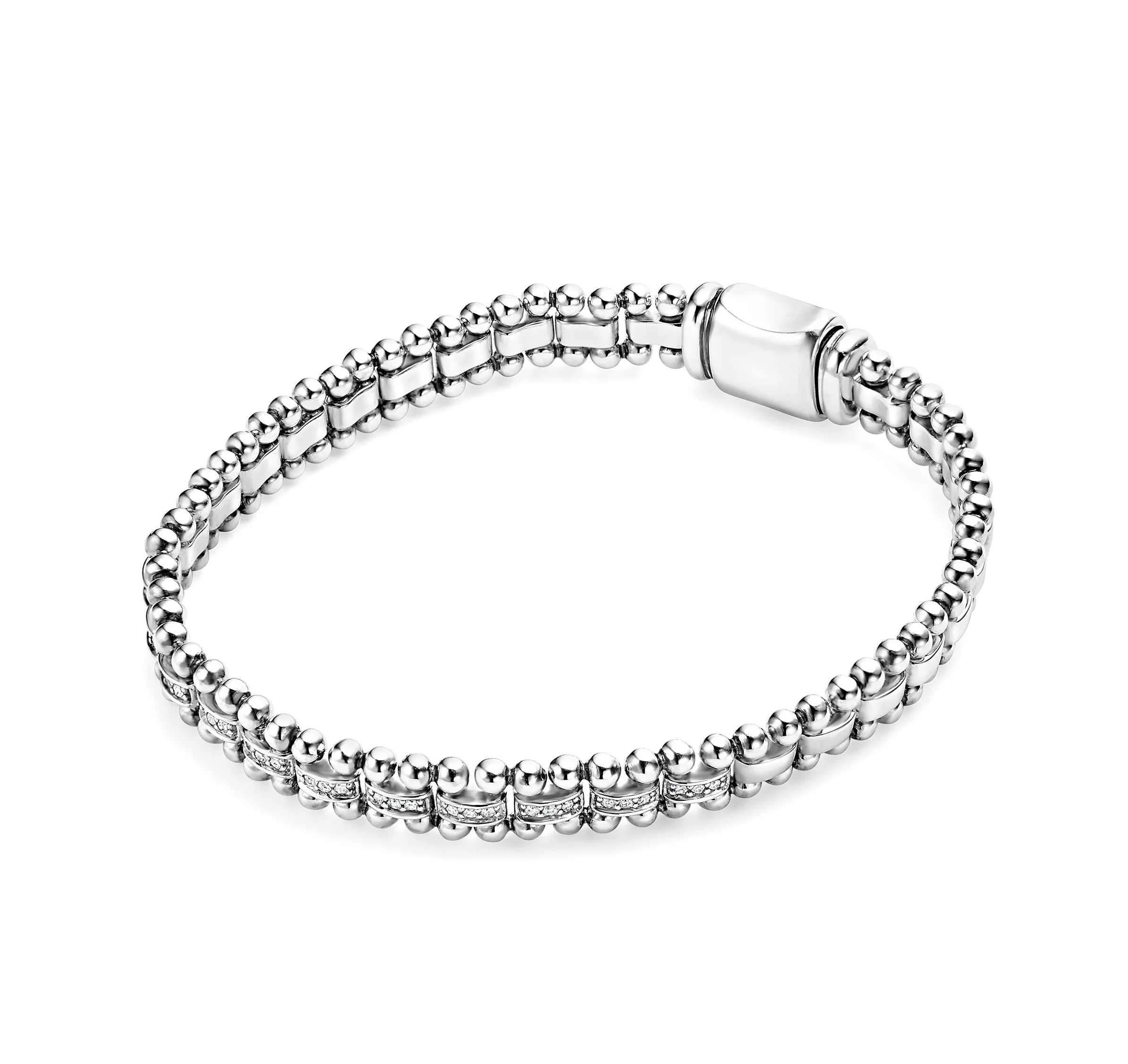 LAGOS Caviar Spark Diamond Link Bracelet - Image 2