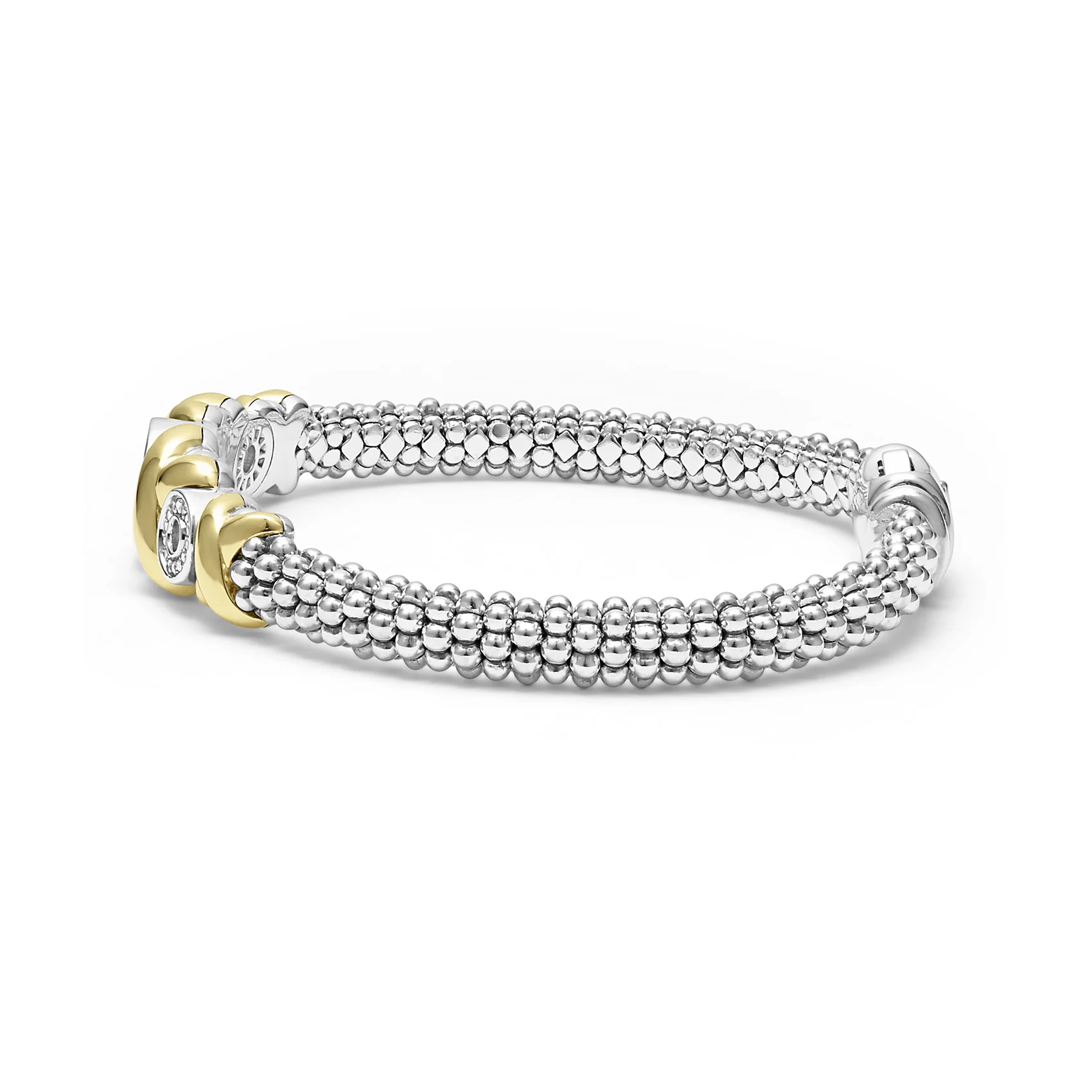 LAGOS Embrace 18K Gold X Diamond Bracelet, 6mm - Image 4